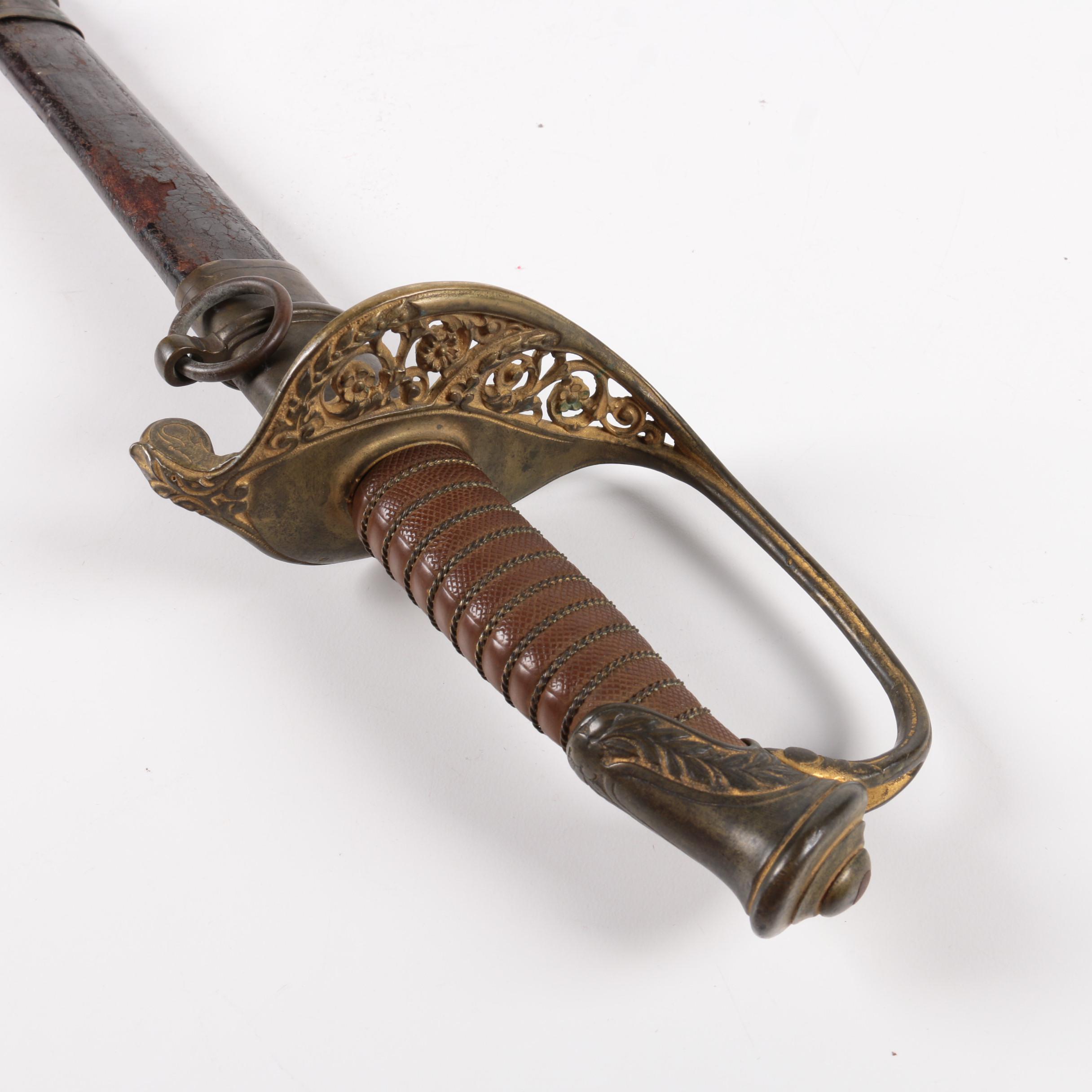US Foot Officer's Style Sword with Scabbard