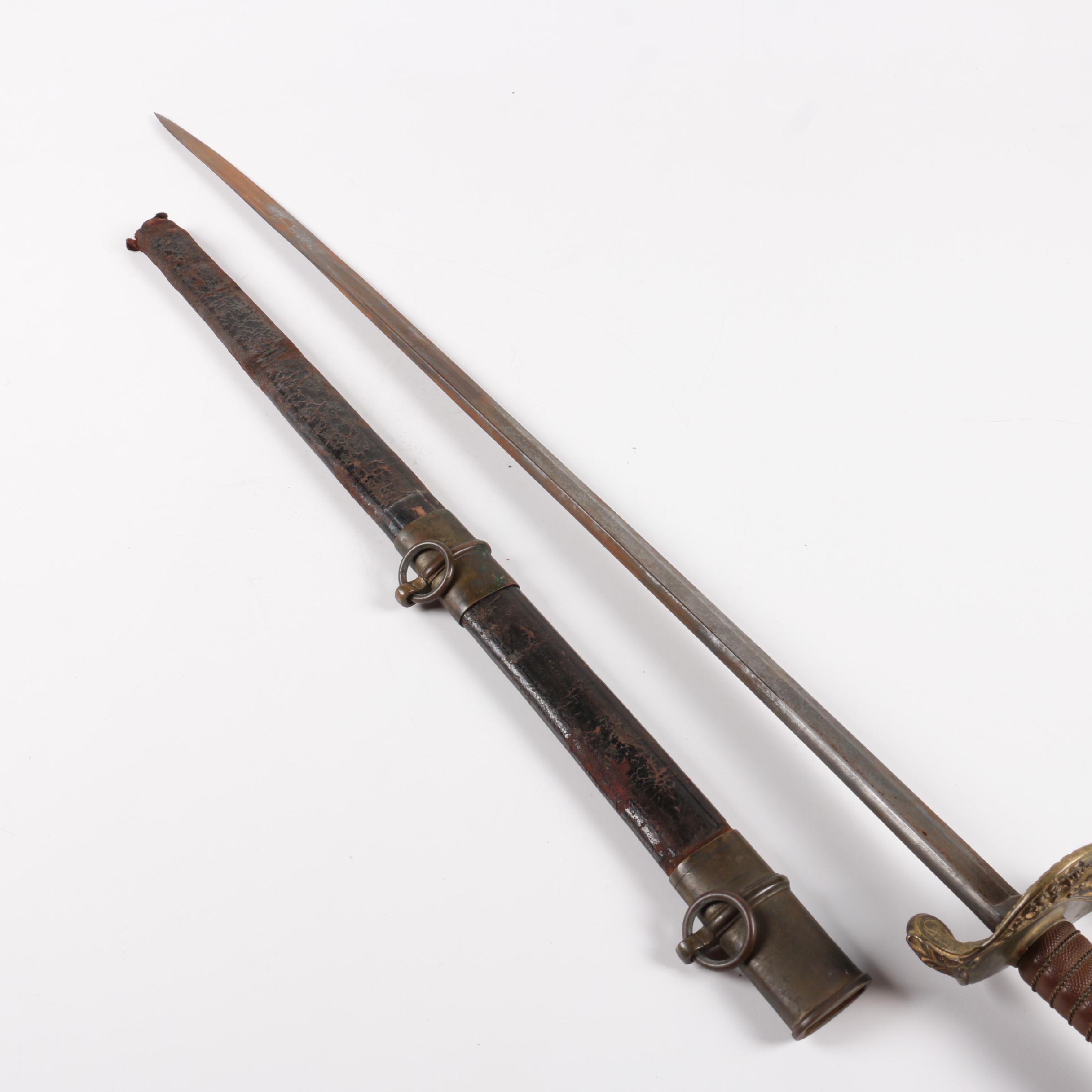 US Foot Officer's Style Sword with Scabbard