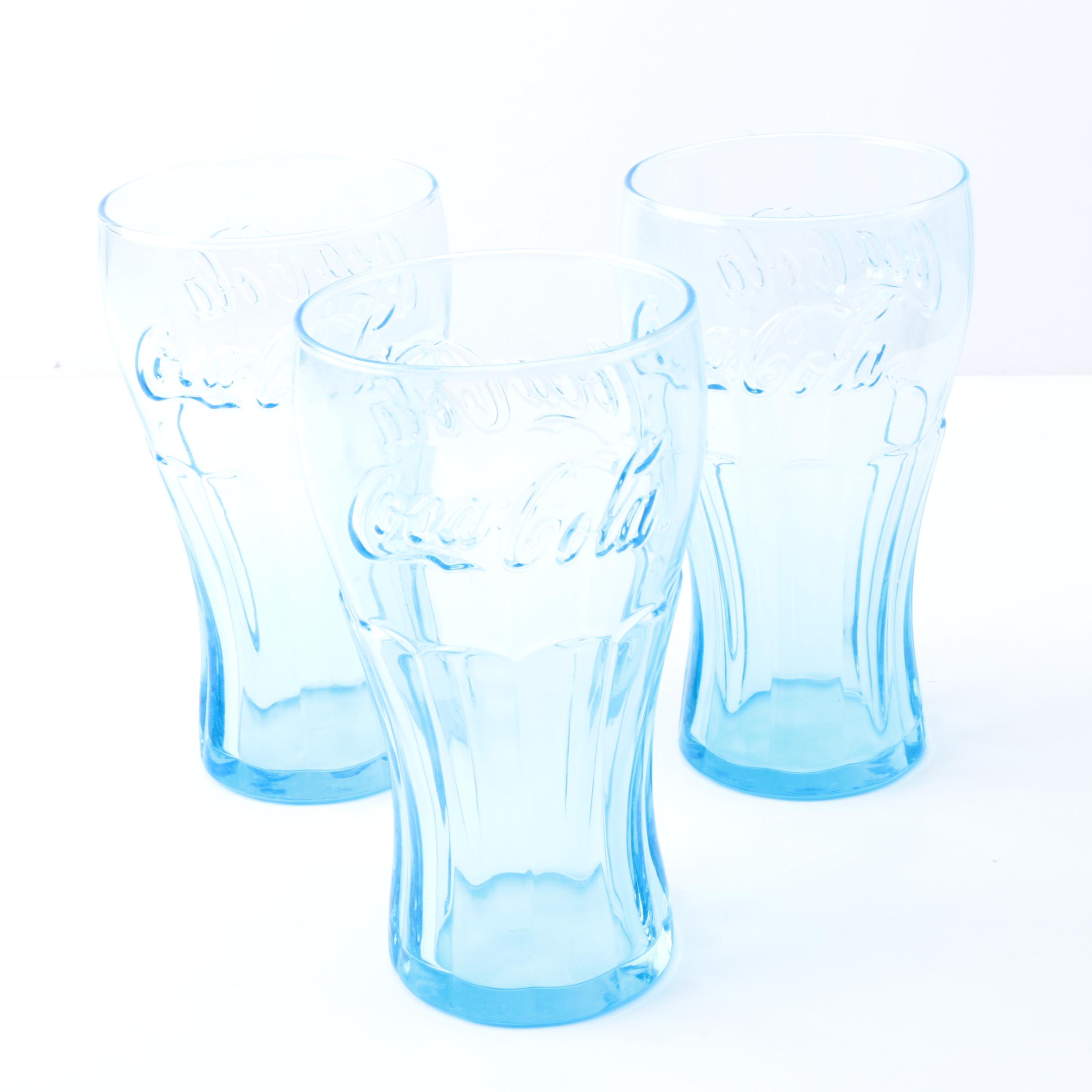 Colorful Coca Cola and McDonald's Promotional Glasses