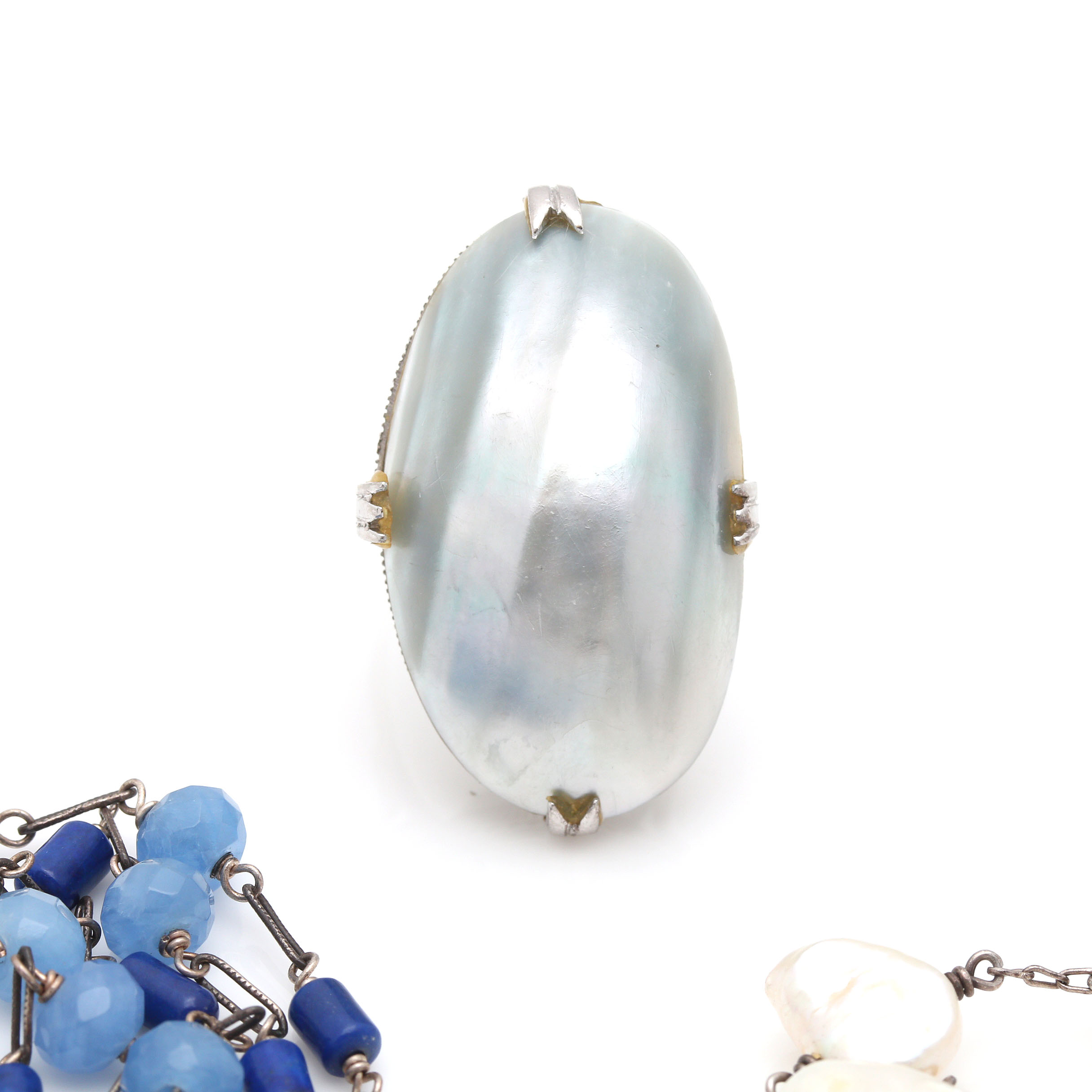 Grouping of Sterling Silver Jewelry Featuring a Beth Orduna Necklace