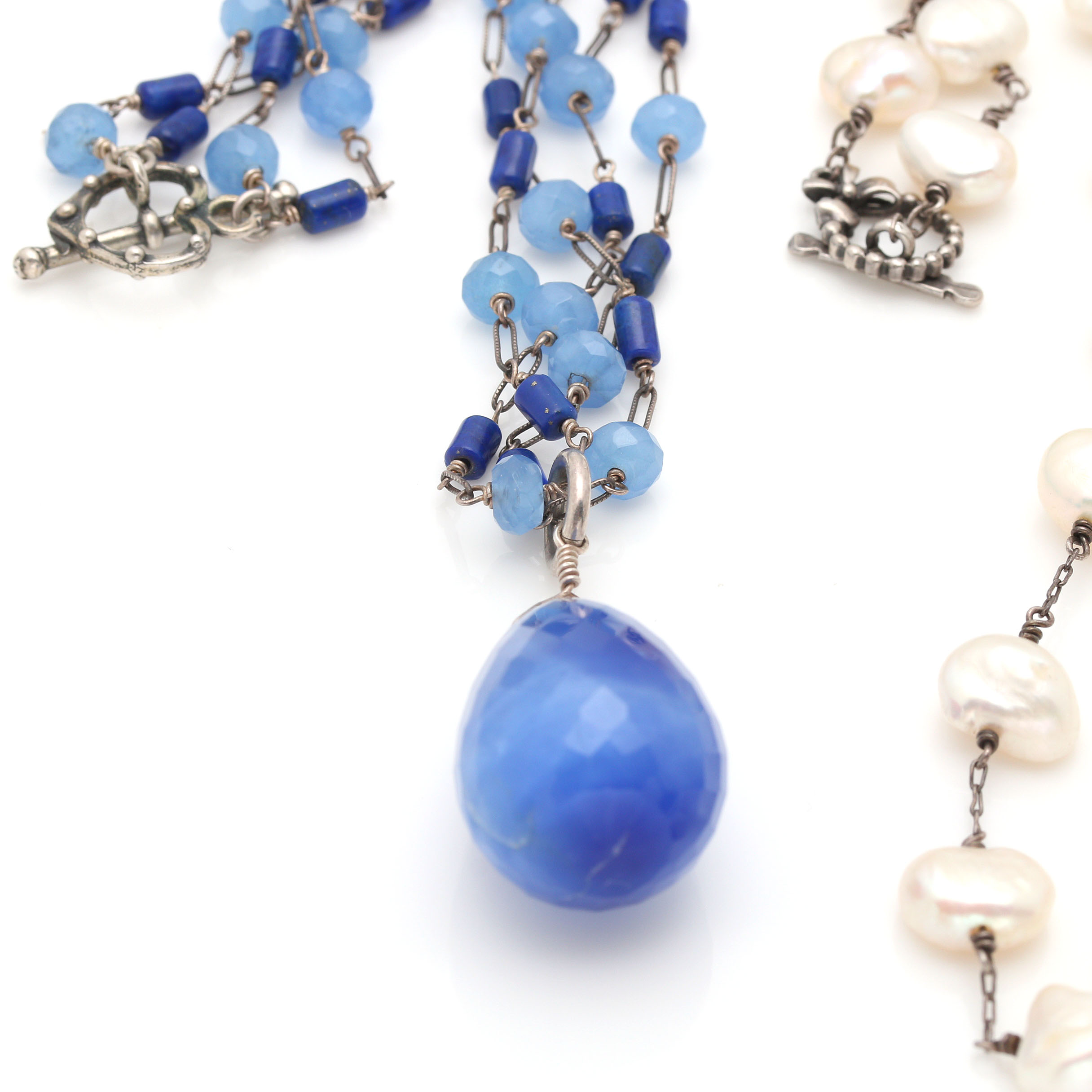 Grouping of Sterling Silver Jewelry Featuring a Beth Orduna Necklace