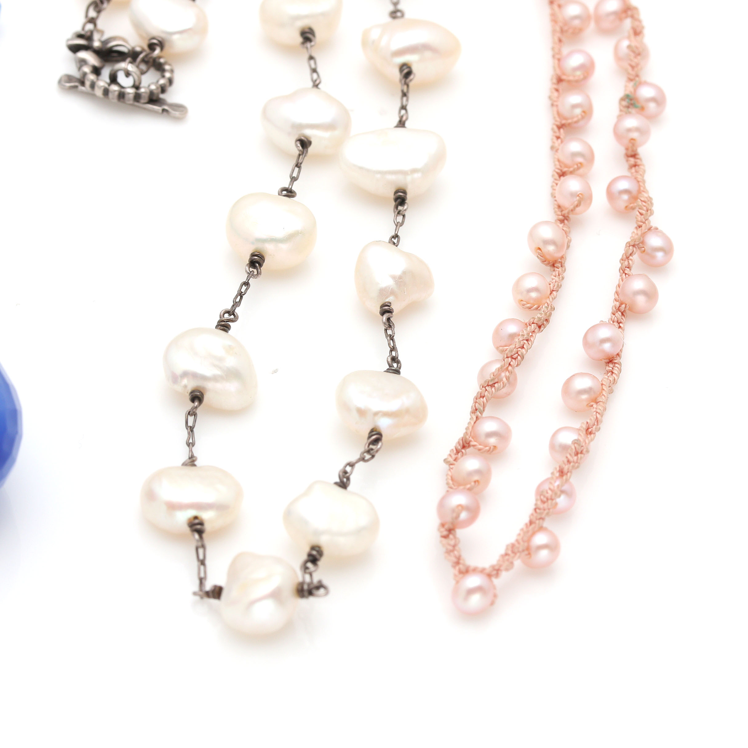 Grouping of Sterling Silver Jewelry Featuring a Beth Orduna Necklace