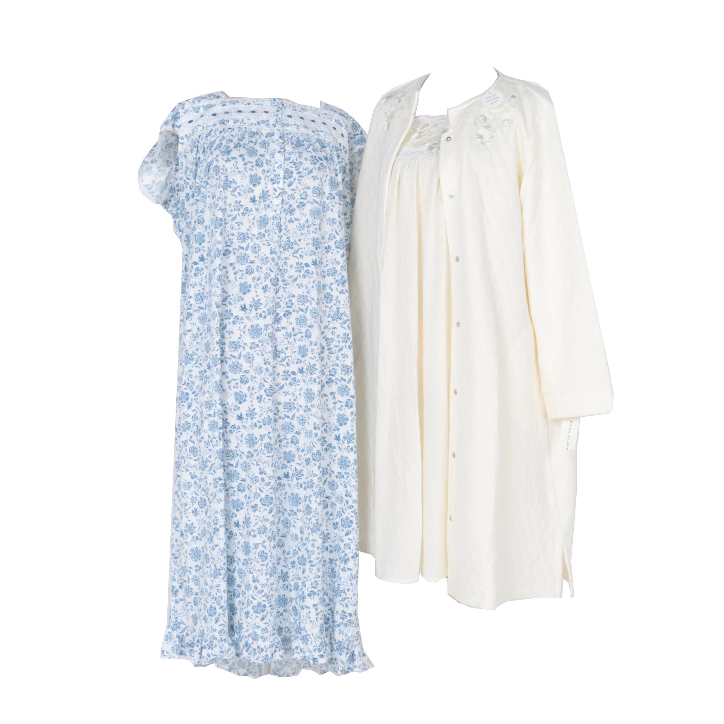 Miss Elaine Peignoir Set and Charter Club Nightgown
