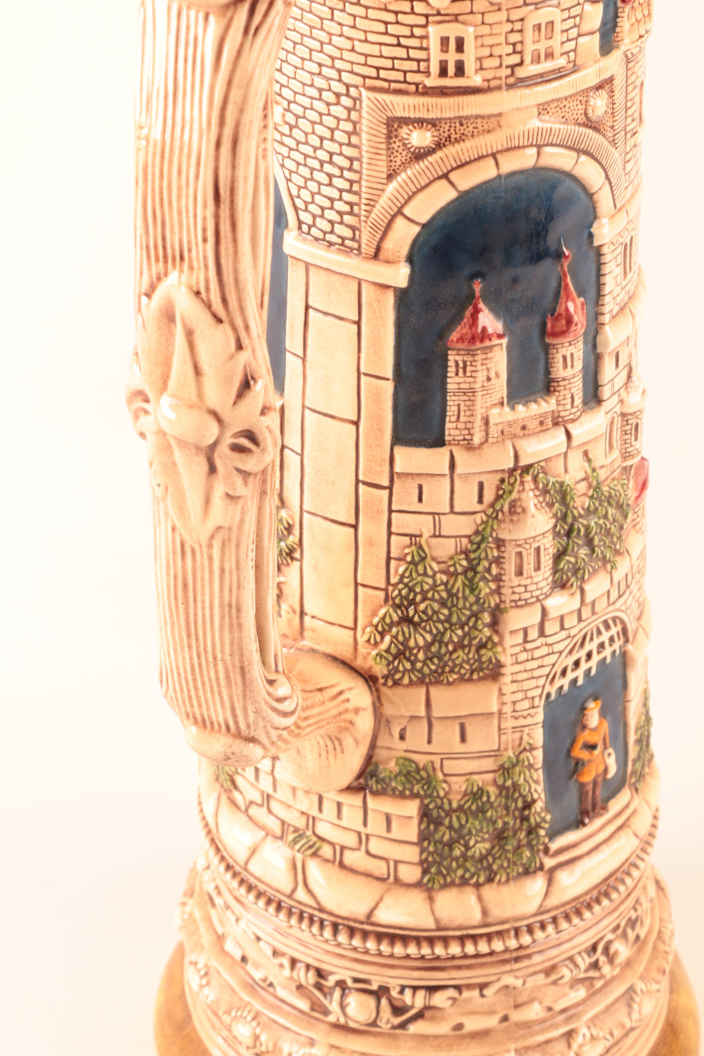 Hand Painted Ceramic Stein Vase