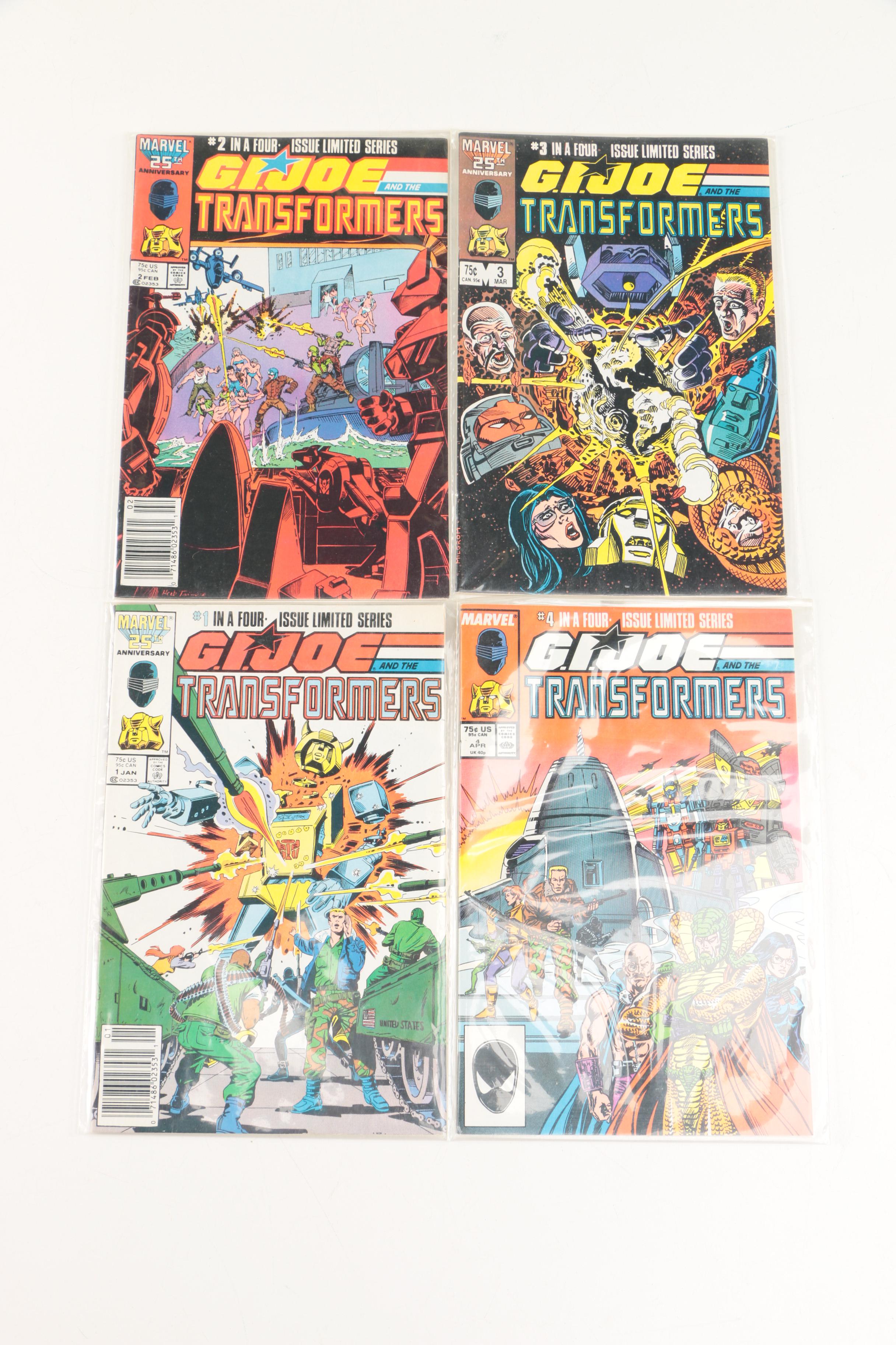 Collection of Marvel Comics featuring Transformers, G.I. Joe, and Thundercats