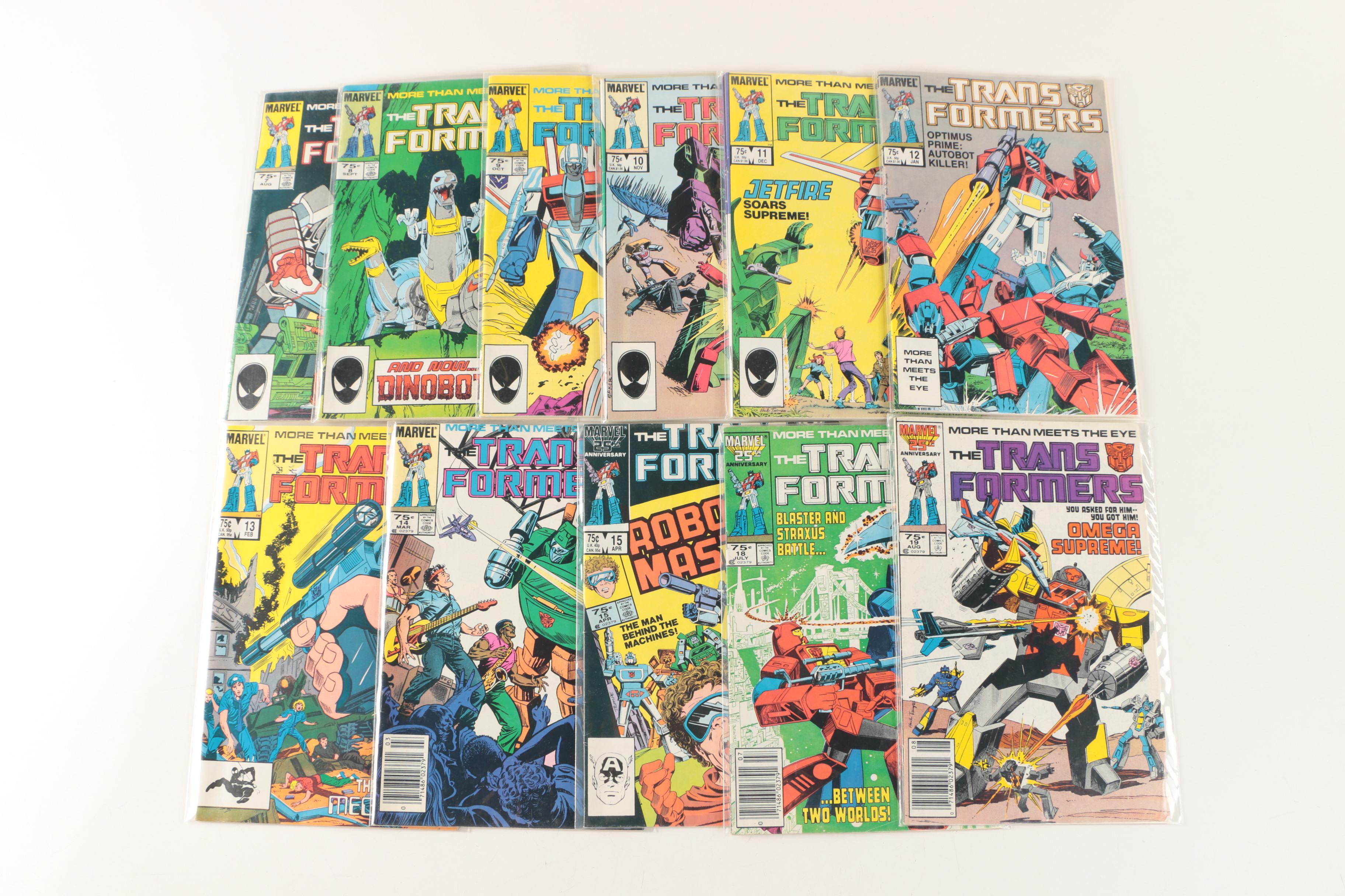 Collection of Marvel Comics featuring Transformers, G.I. Joe, and Thundercats