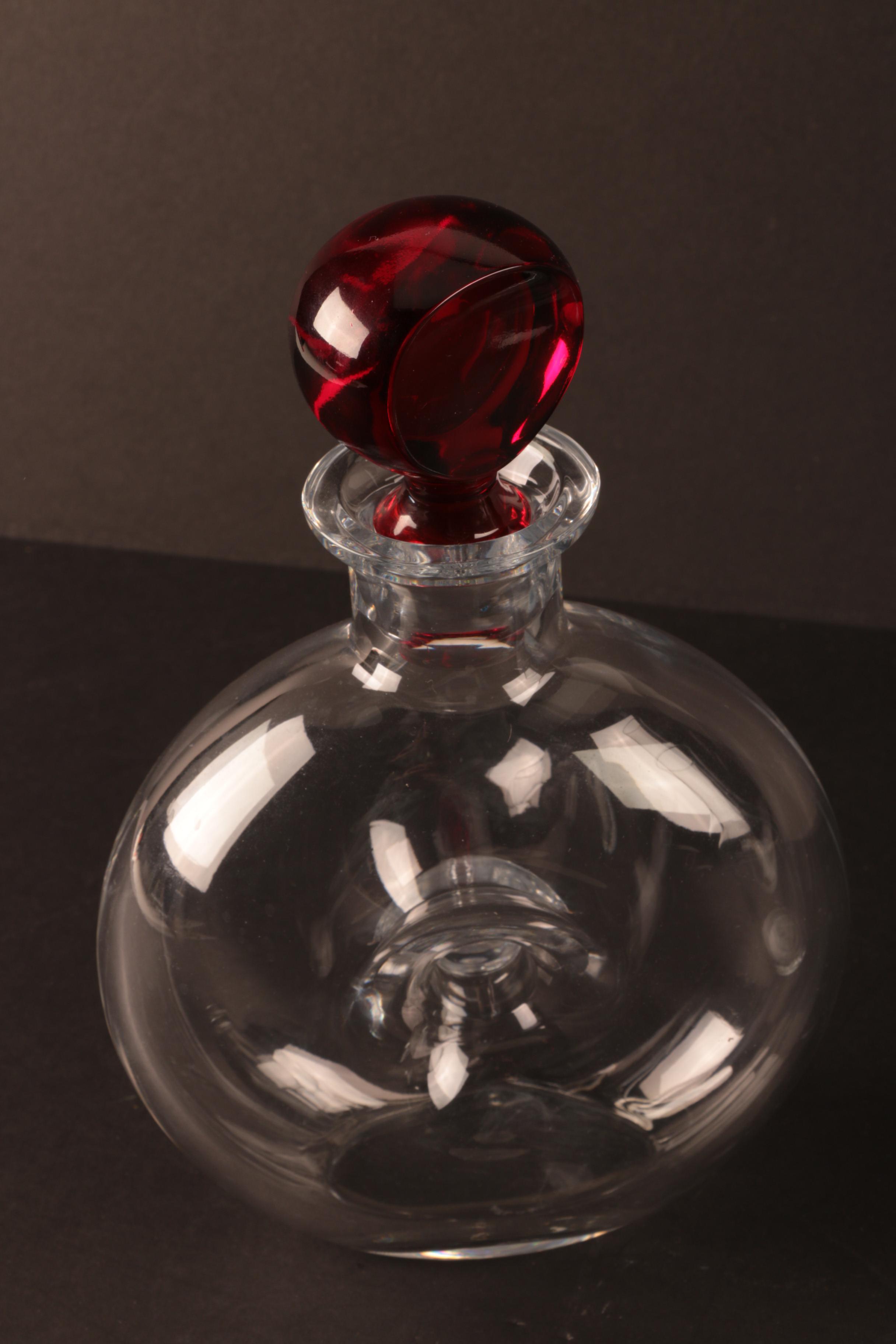 Versace Rosenthal "Medusa" Crystal Wine Stopper and Wine Decanter