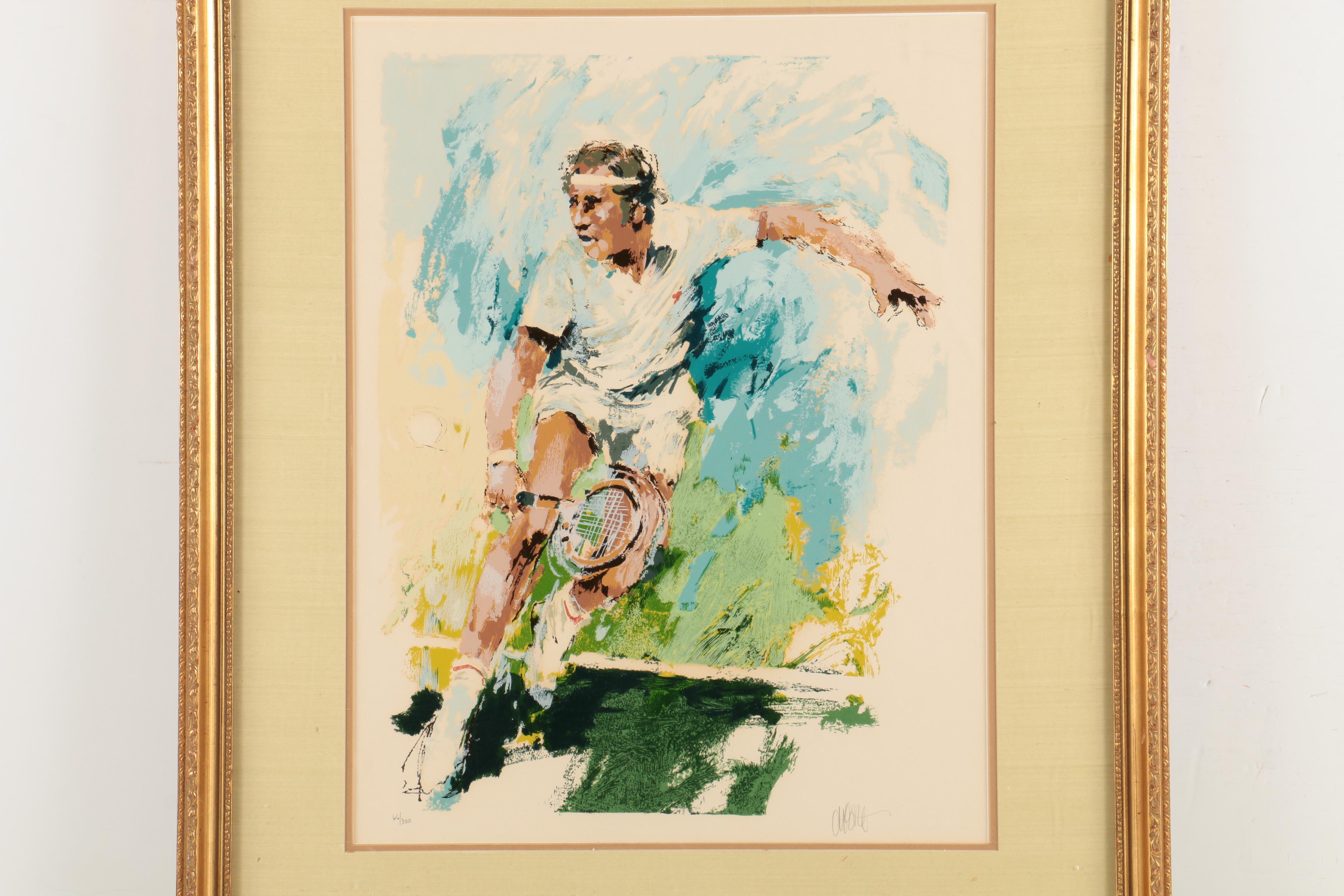 Wayland Moore Limited Edition Serigraph "Tennis Player"