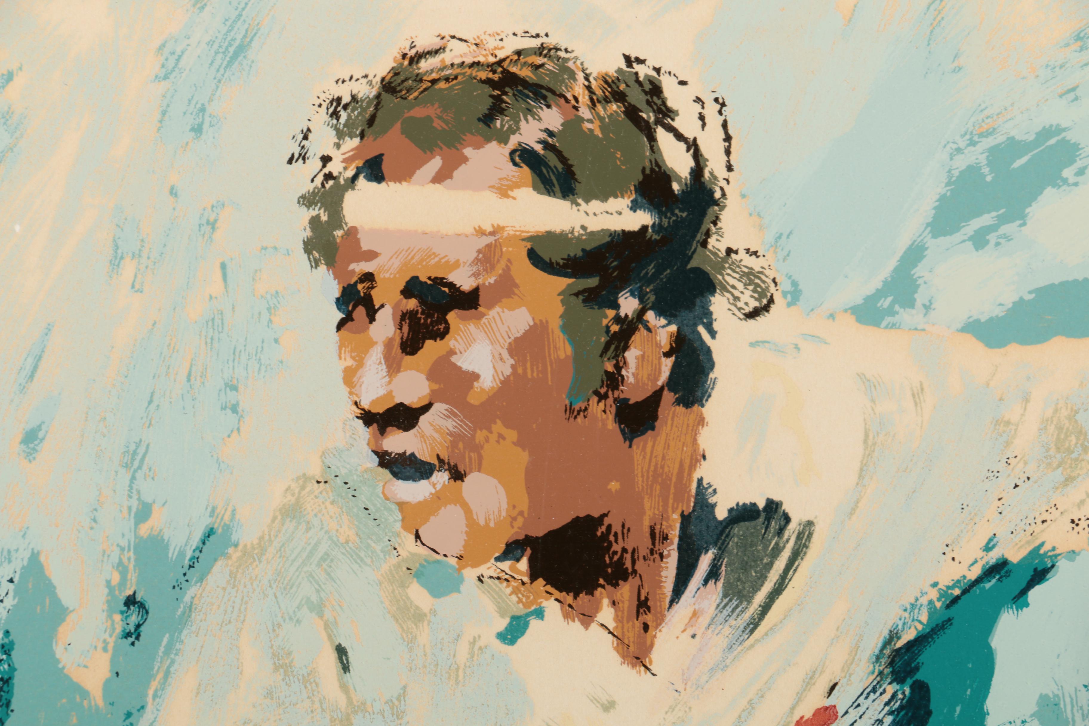 Wayland Moore Limited Edition Serigraph "Tennis Player"