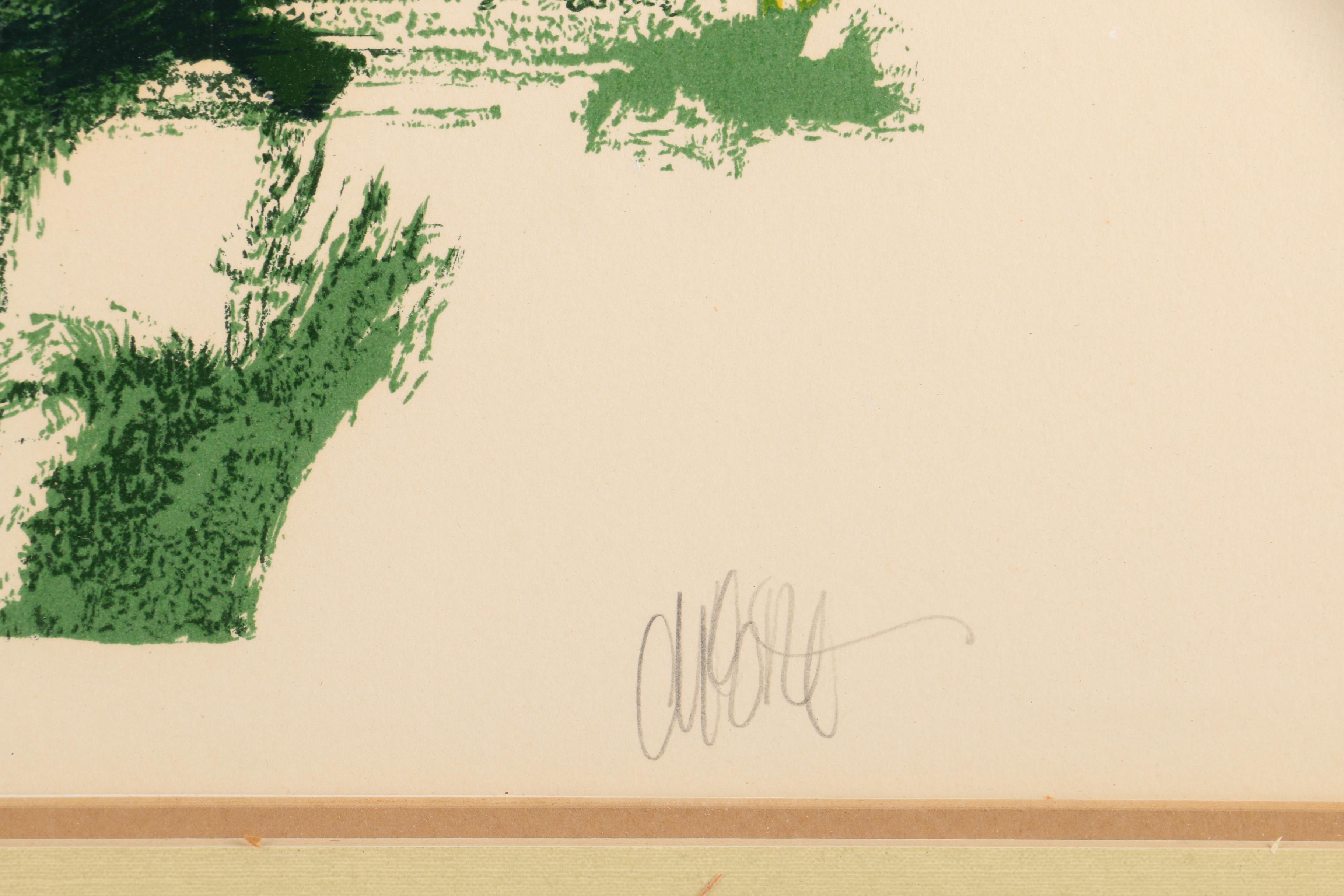 Wayland Moore Limited Edition Serigraph "Tennis Player"