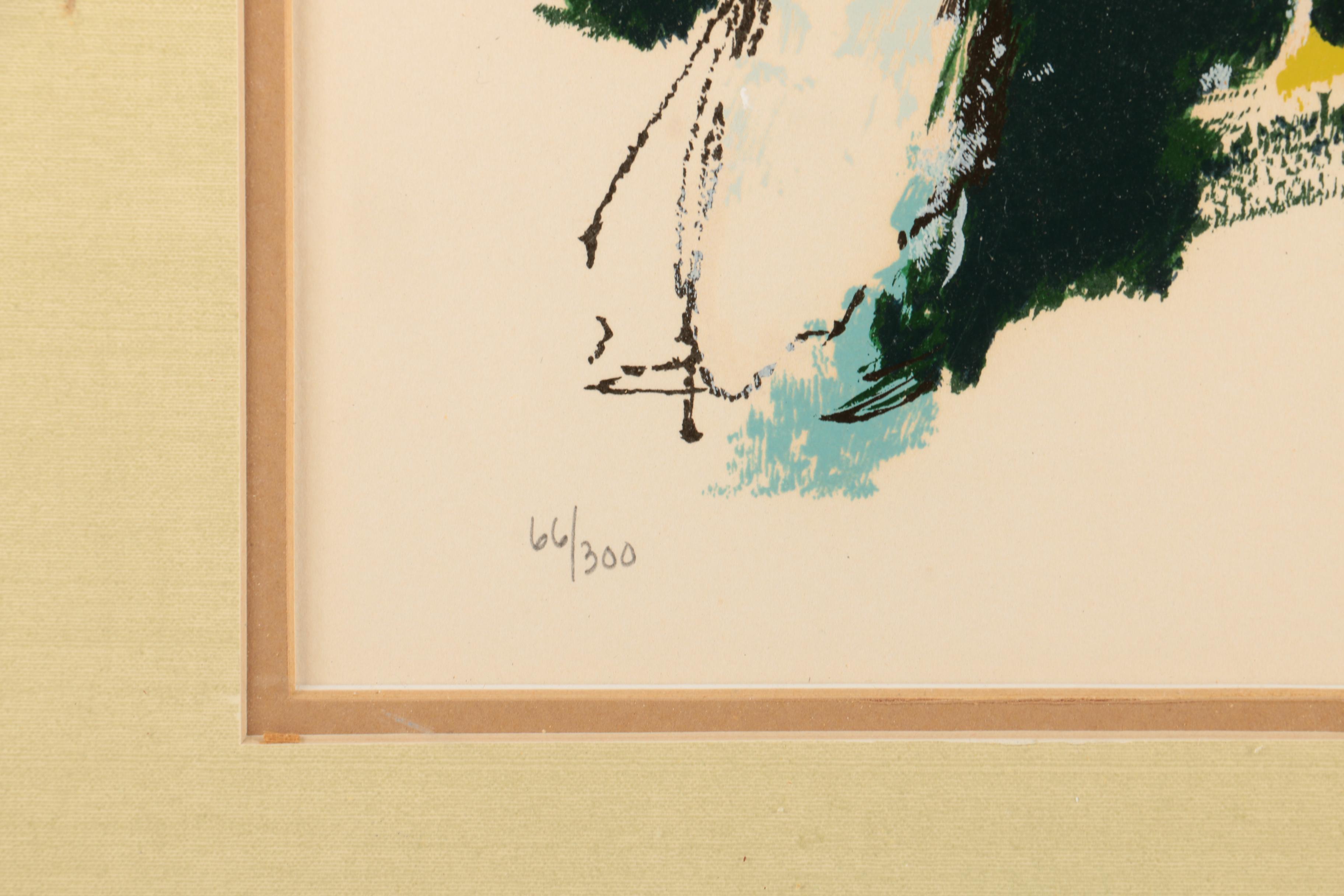 Wayland Moore Limited Edition Serigraph "Tennis Player"