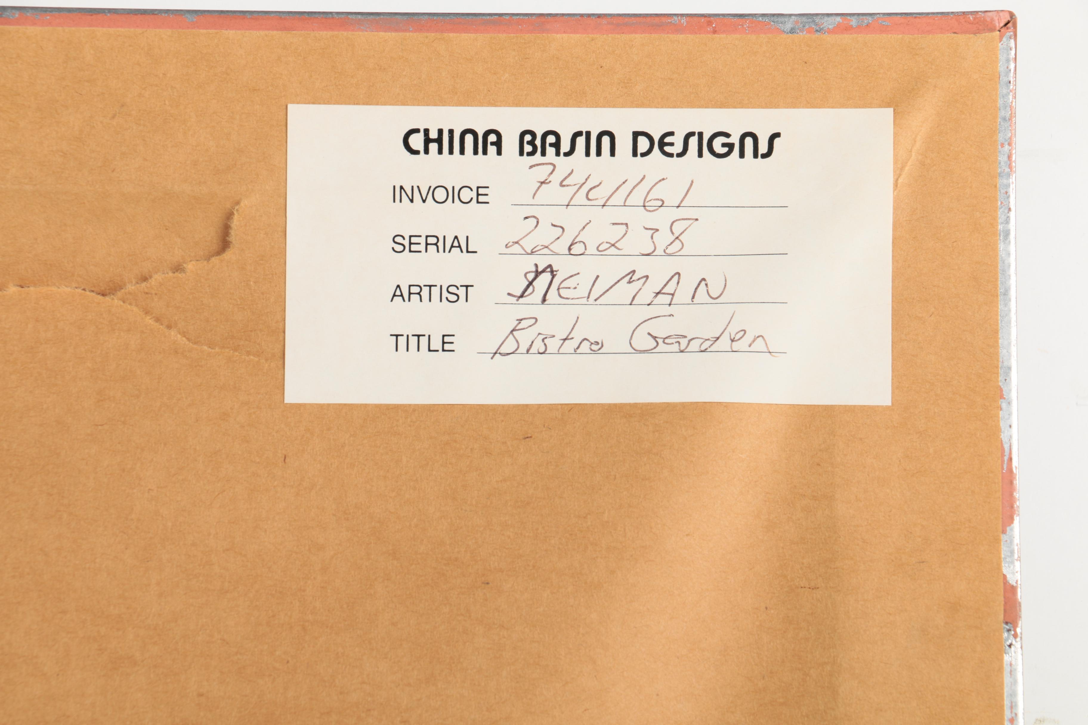 LeRoy Neiman Limited Edition Serigraph "Bistro Garden"