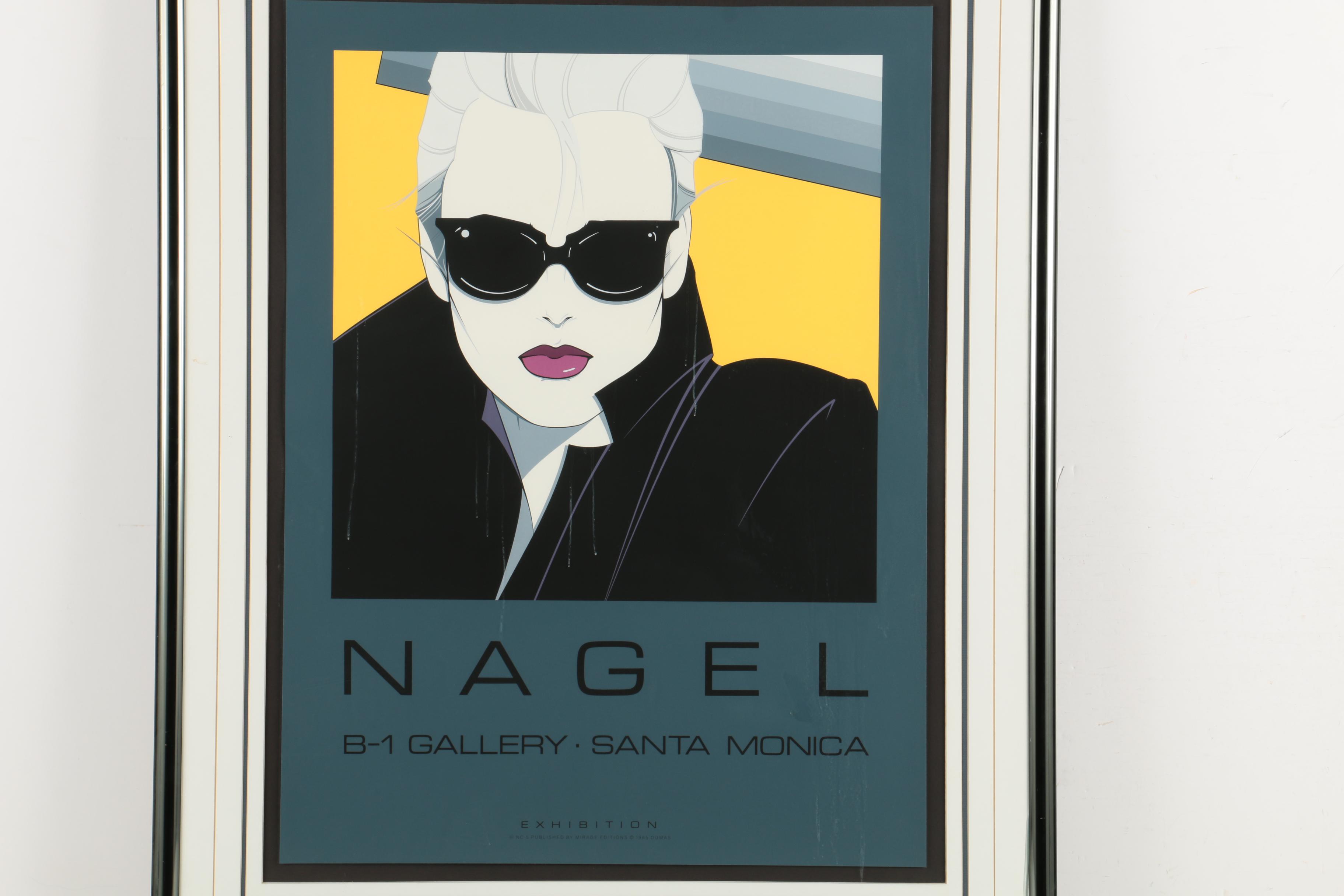 1985 Mirage Editions Serigraph Poster for Patrick Nagel Gallery Exhibition