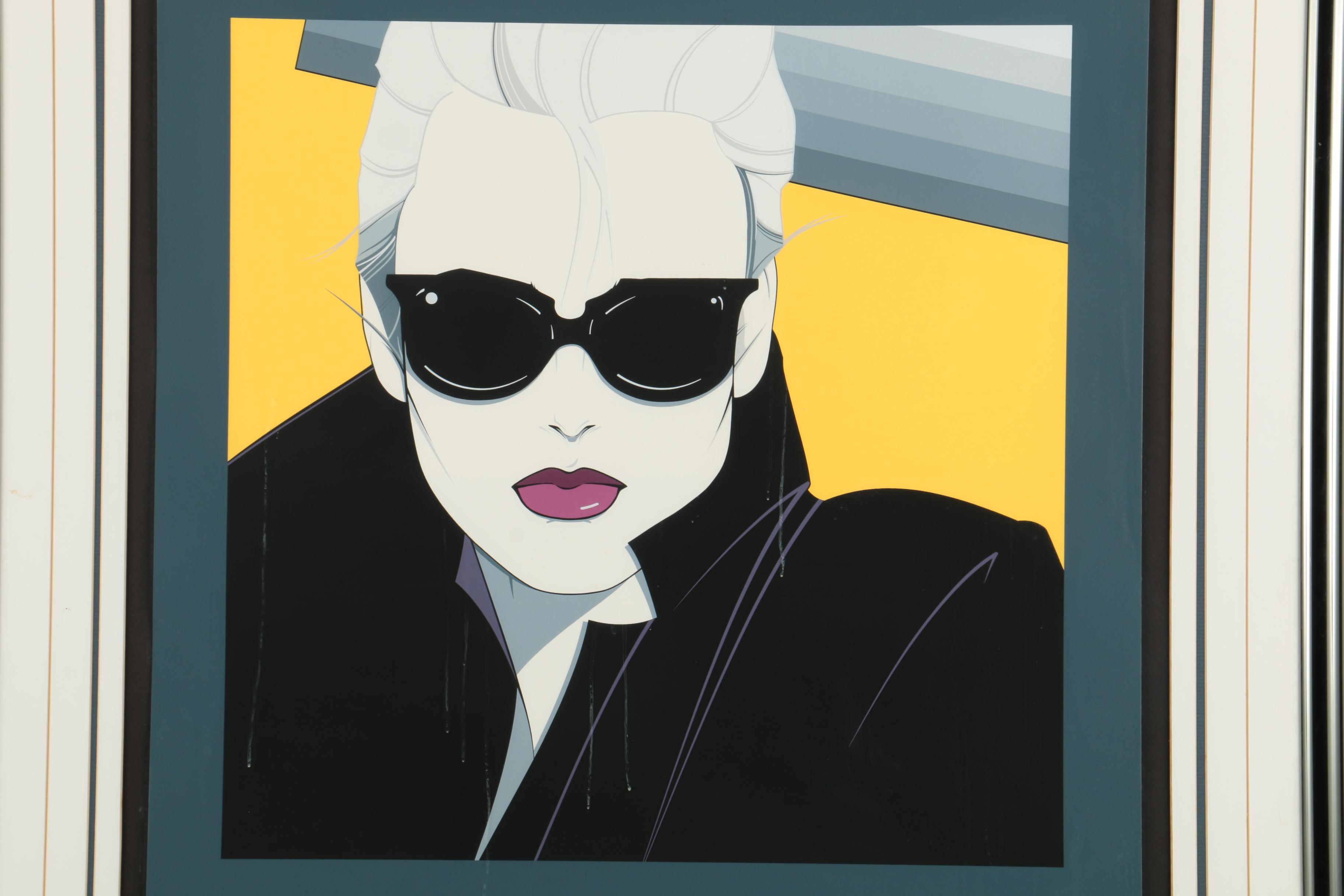 1985 Mirage Editions Serigraph Poster for Patrick Nagel Gallery Exhibition