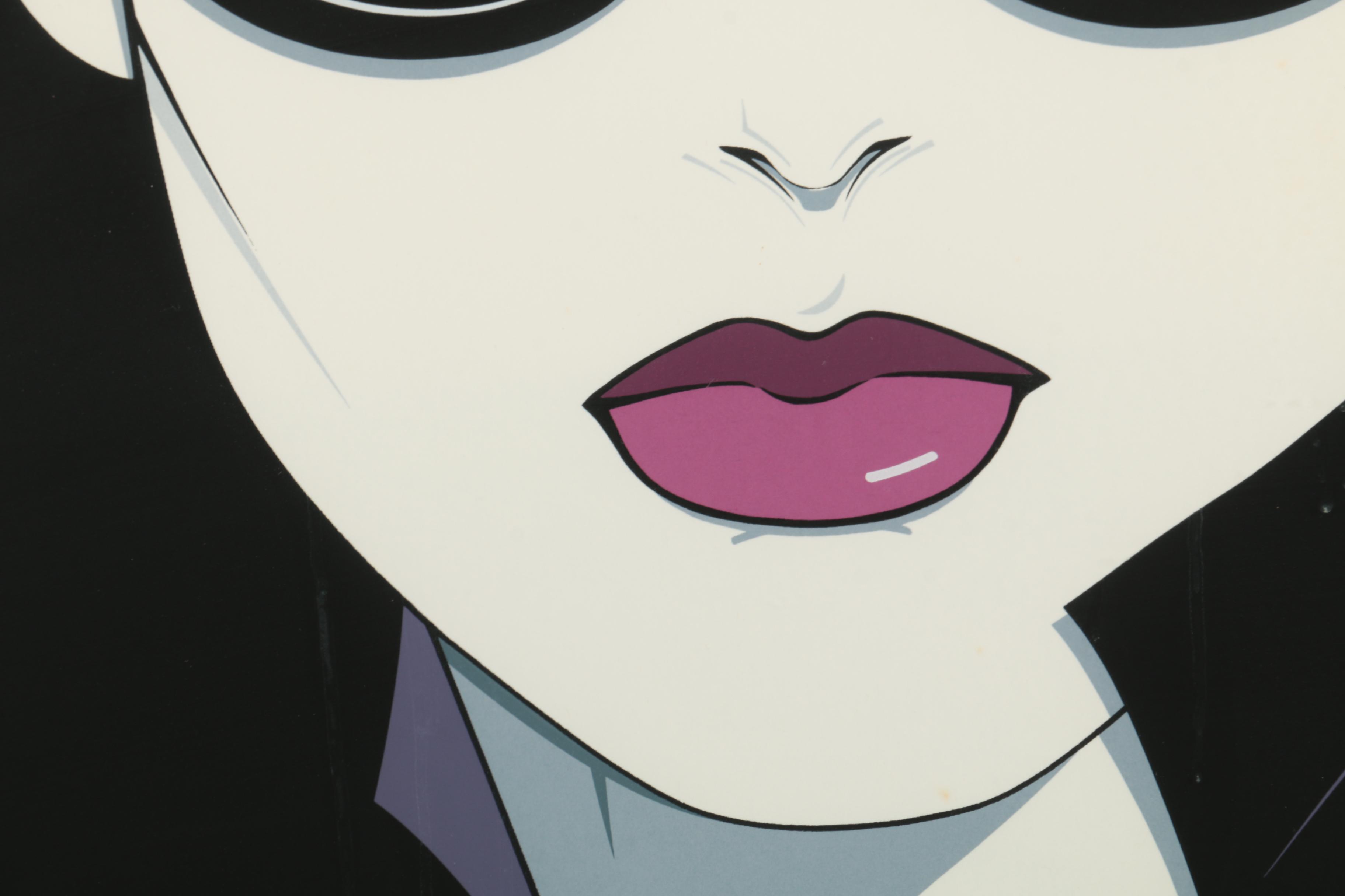 1985 Mirage Editions Serigraph Poster for Patrick Nagel Gallery Exhibition