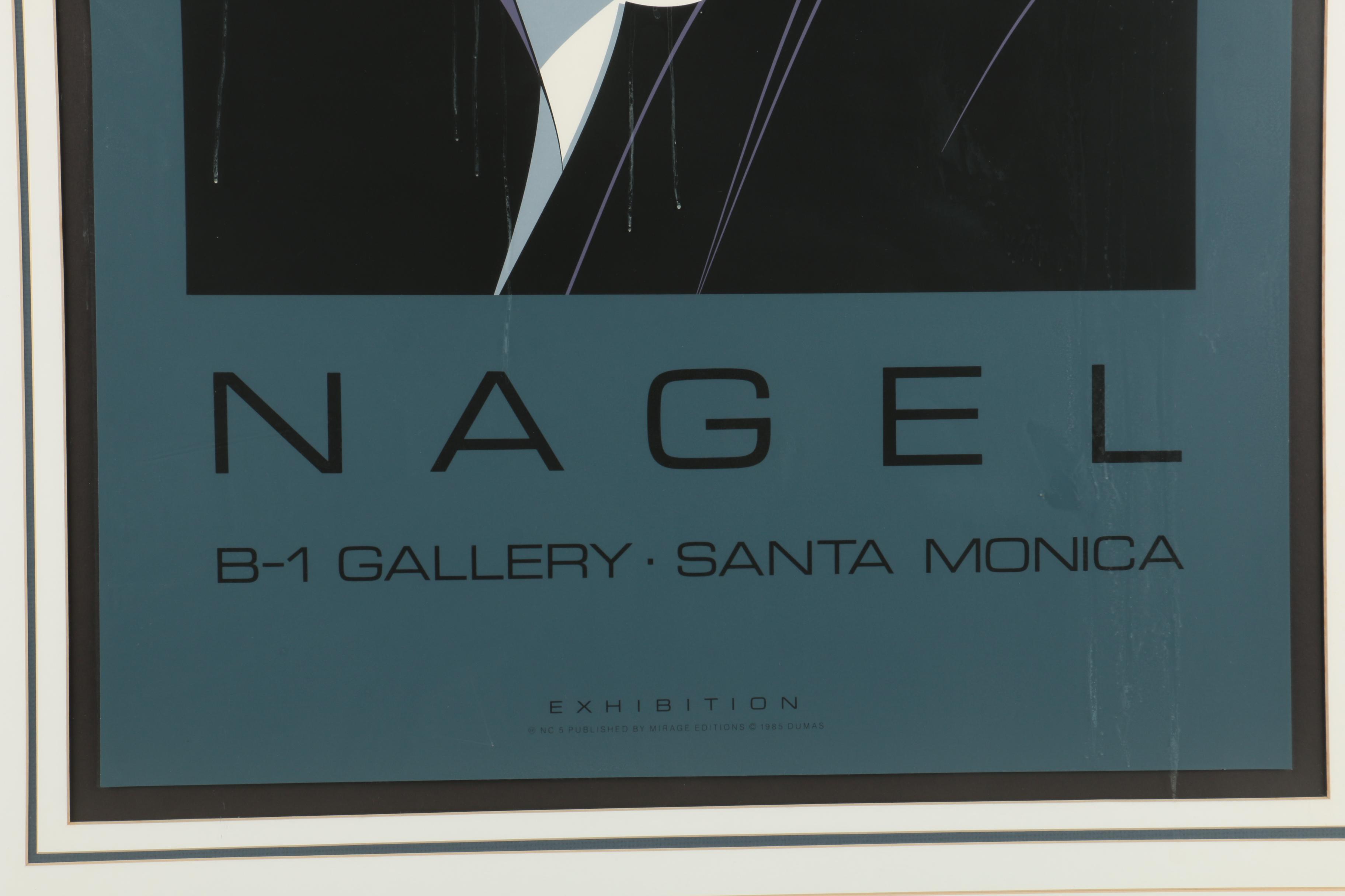 1985 Mirage Editions Serigraph Poster for Patrick Nagel Gallery Exhibition