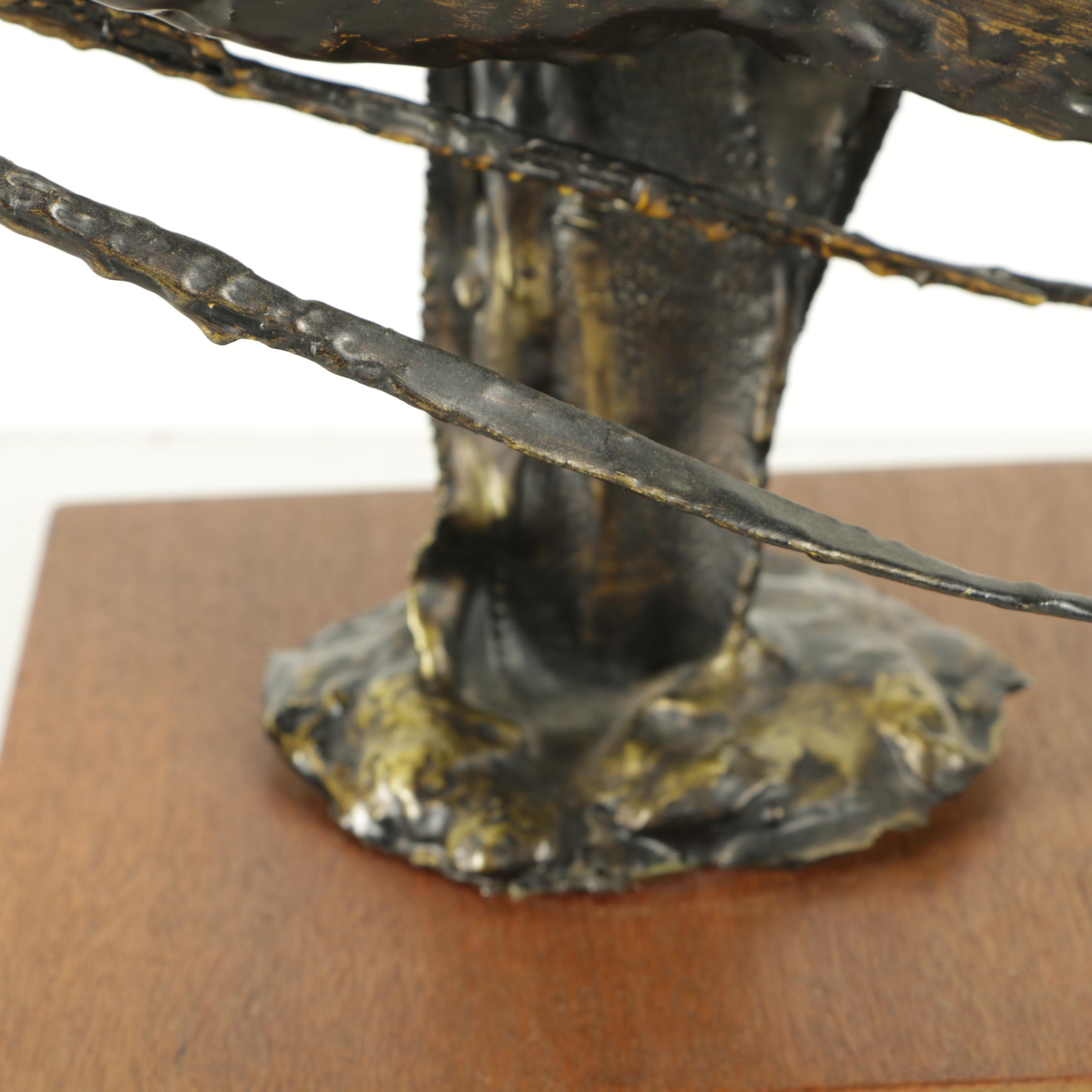 Frank Cesna Metallic Patina Sculpture of an Angelfish