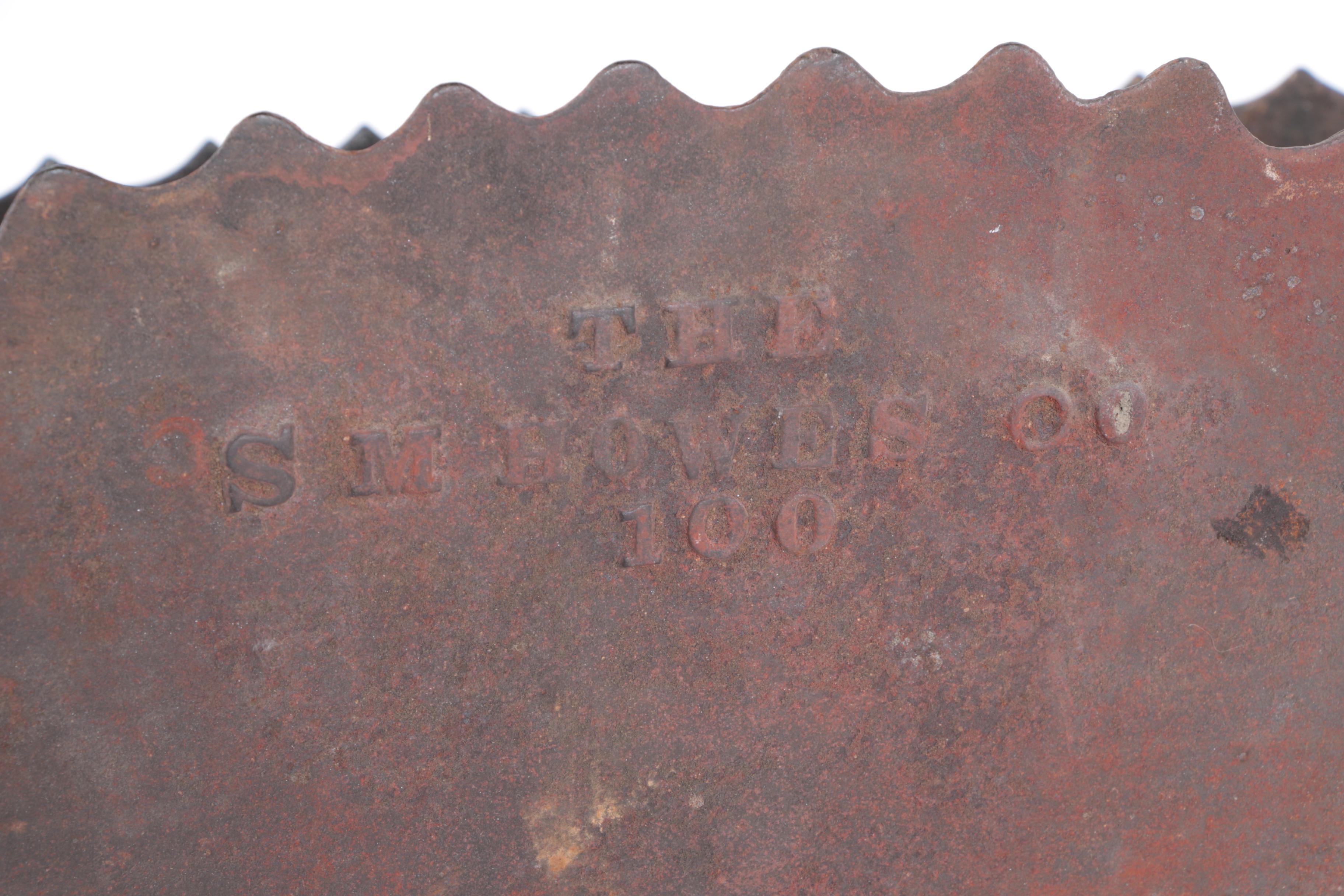 S. M. Howes Vintage Cast Iron Basket Fireplace Grate