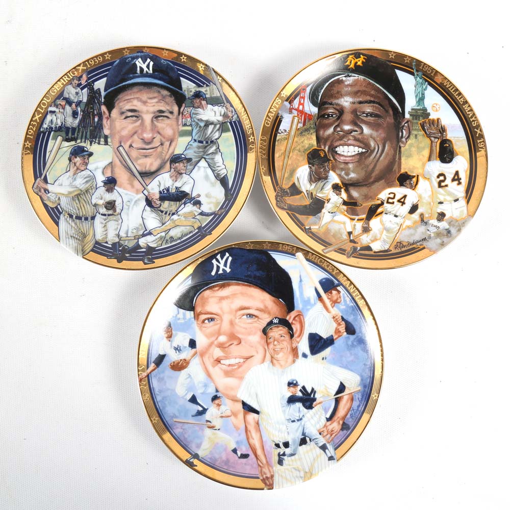 Hamilton Collection Miniature Baseball Plates