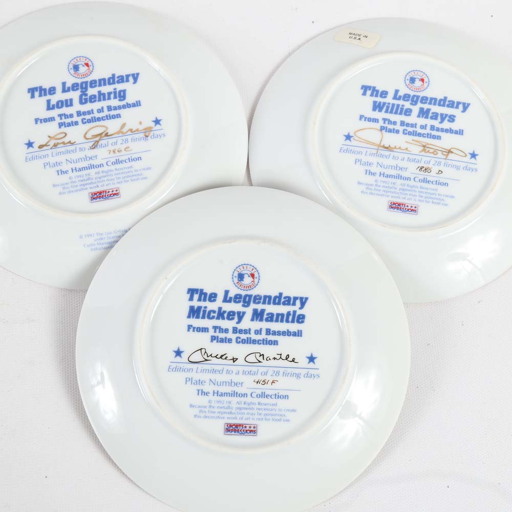 Hamilton Collection Miniature Baseball Plates