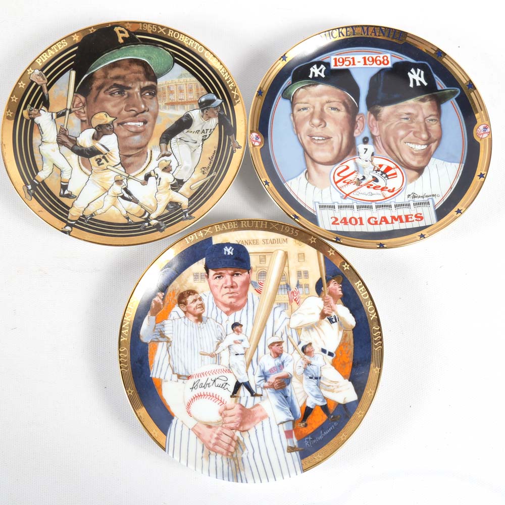 Hamilton Collection Miniature Baseball Plates