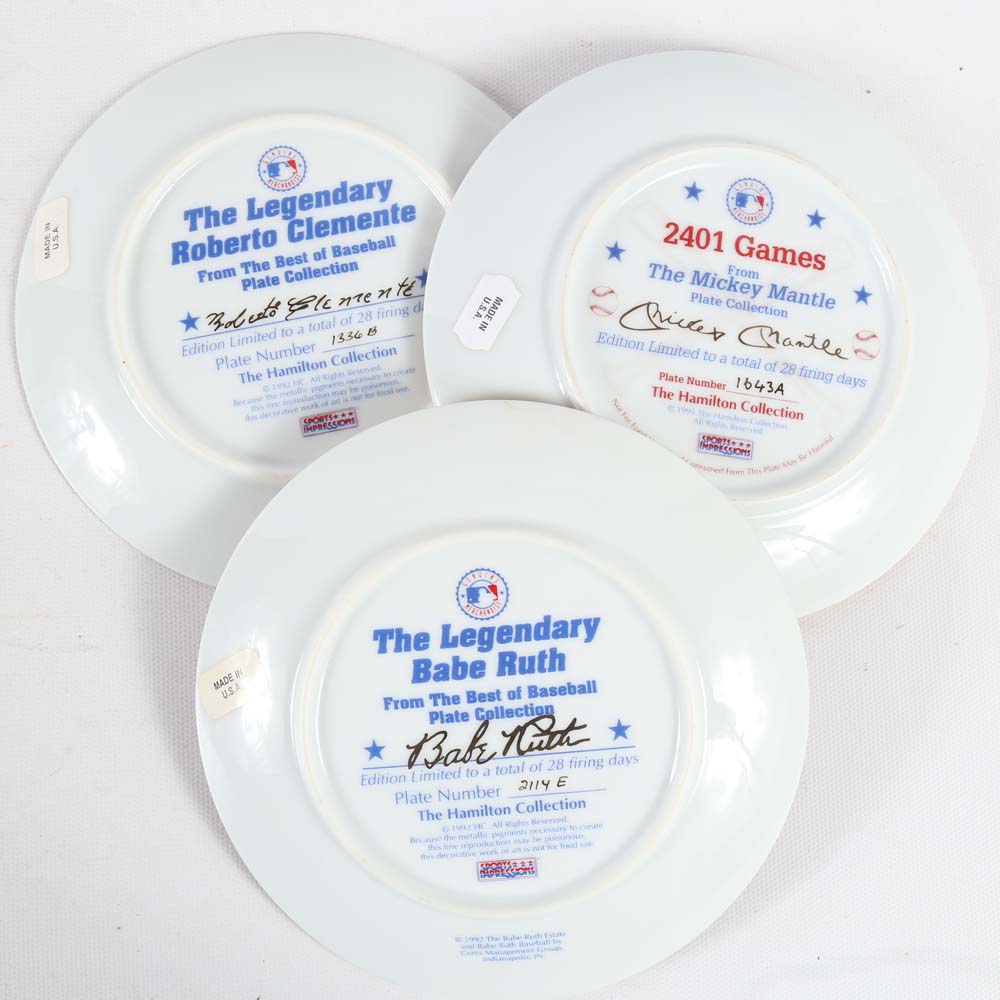 Hamilton Collection Miniature Baseball Plates