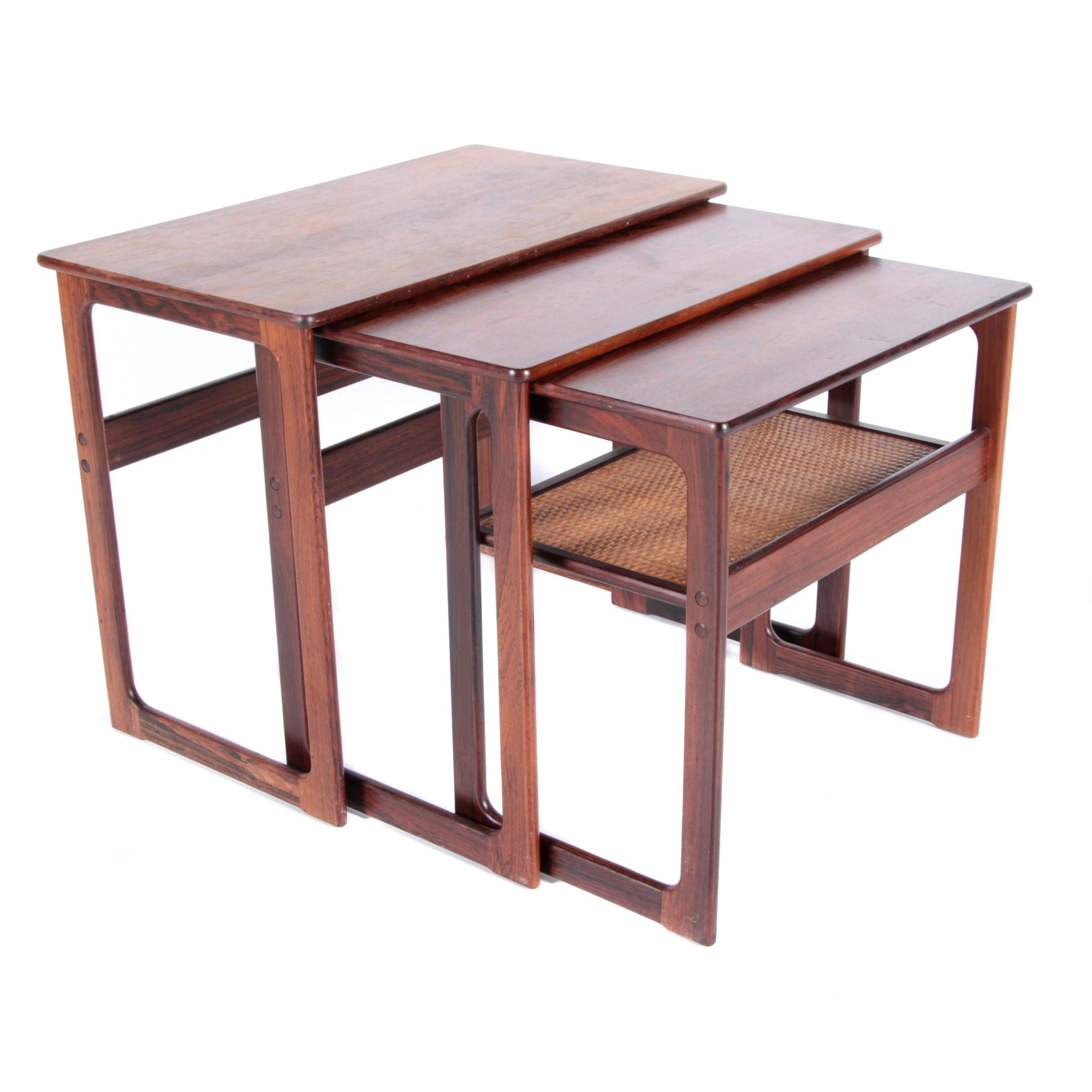 Danish Modern Rosewood Nesting Tables by CFC Silkeborg