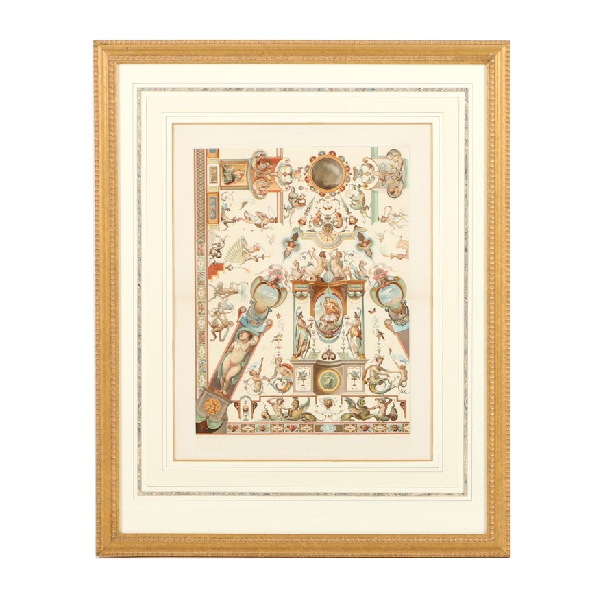 Chromolithograph "Florenz" From Ernst Ewald's "Farbige Decorationen"