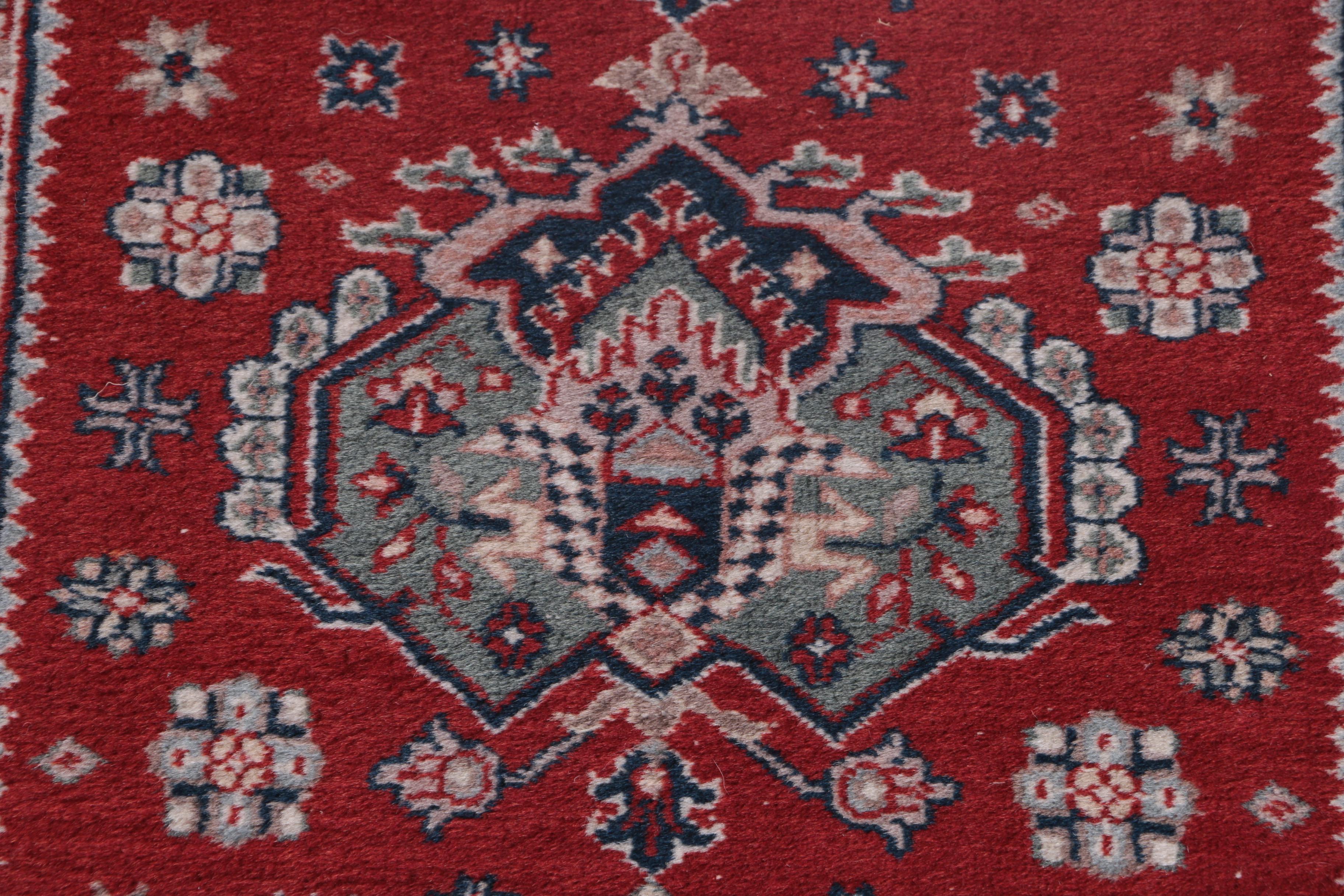 Hand-Knotted Indo-Caucasian Carpet Runner