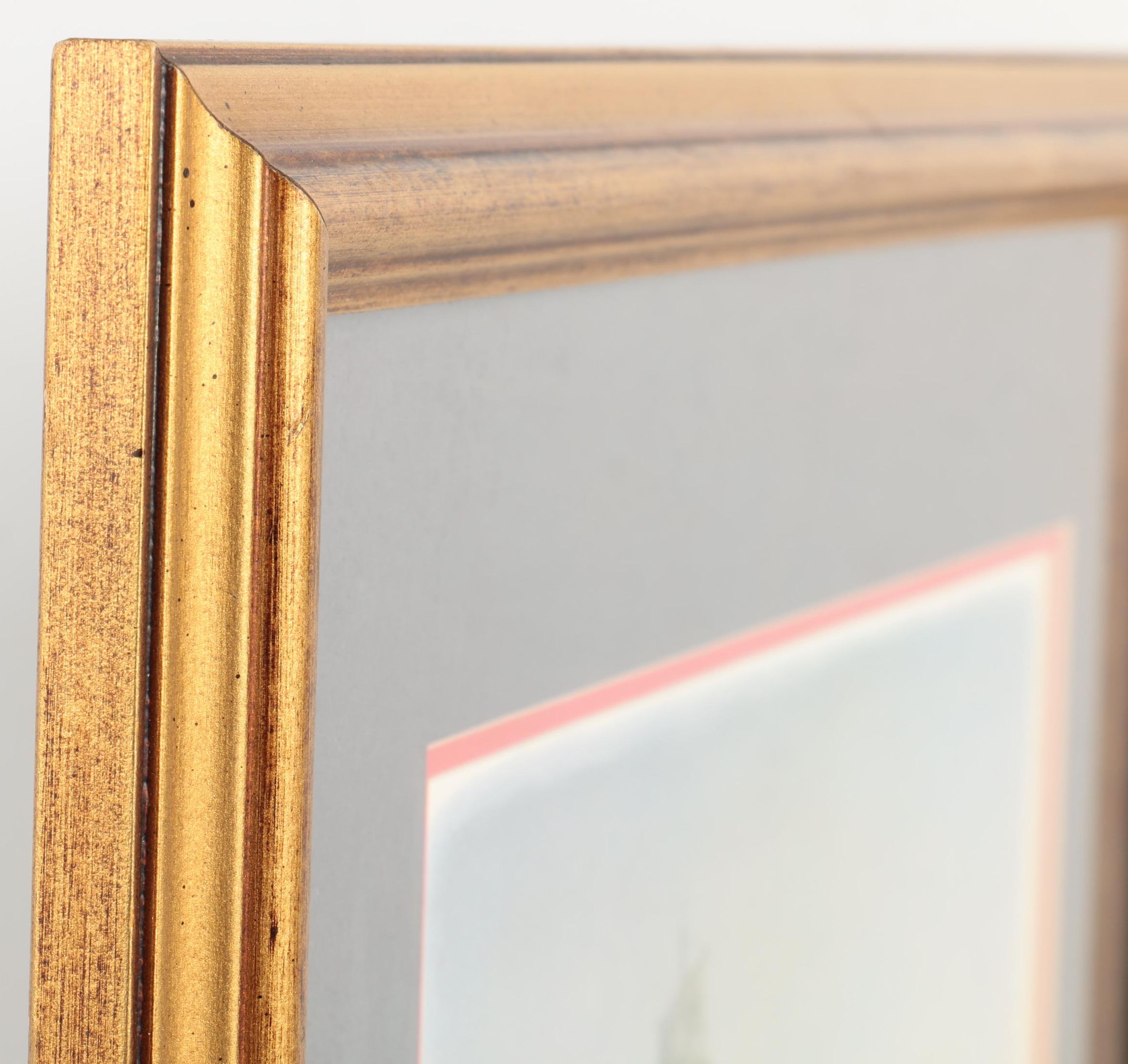 Reproduction After Chas Lundgren's "USS Hartford" with a Bicentennial Stamp