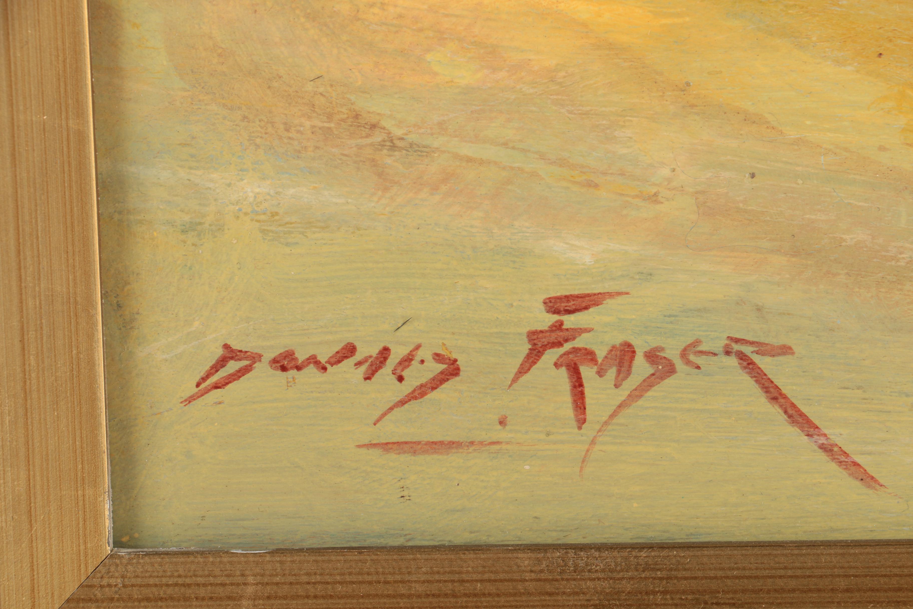 Donald Fraser Oil Painting on Canvas of a Beach Scene