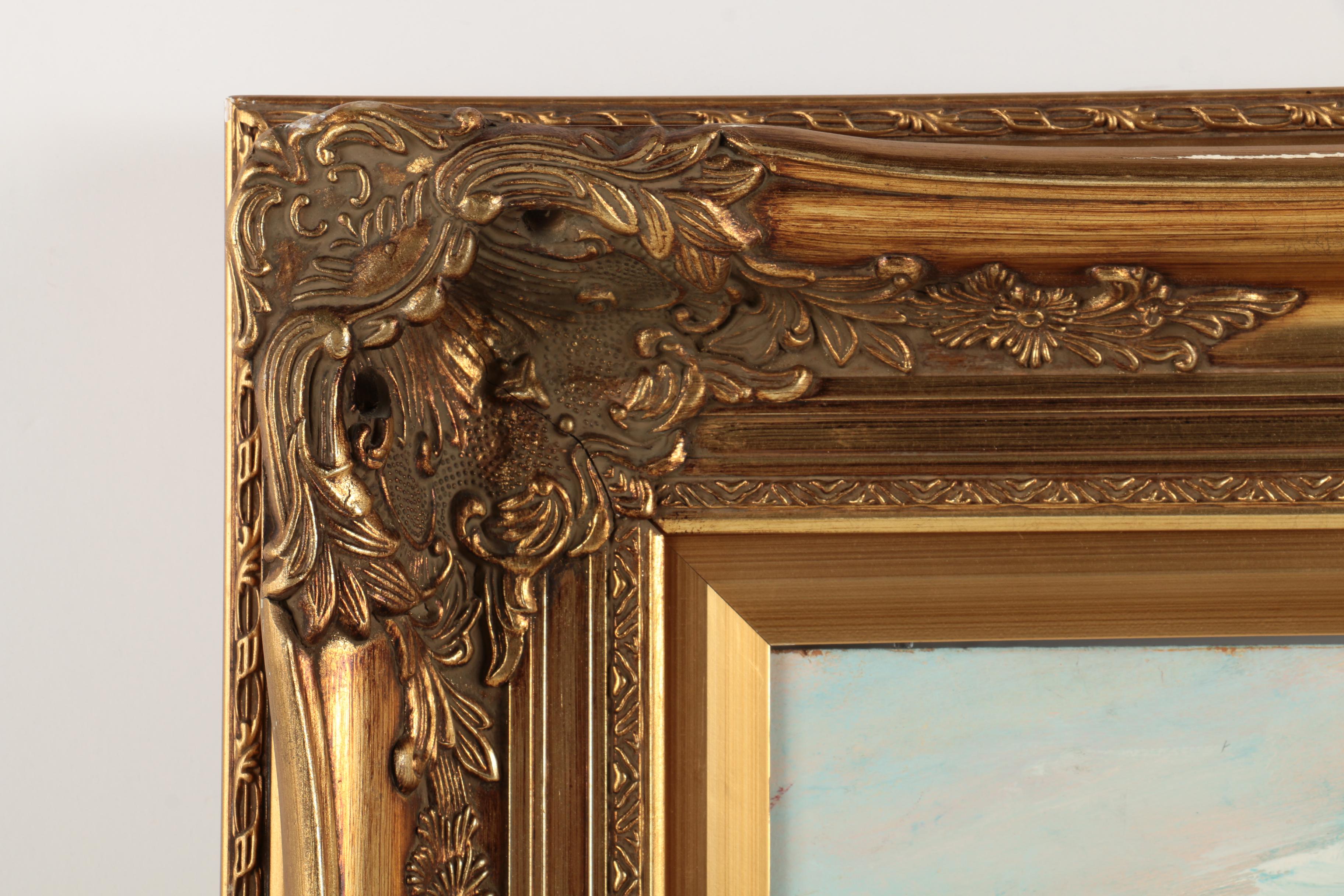 Donald Fraser Oil Painting on Canvas of a Beach Scene