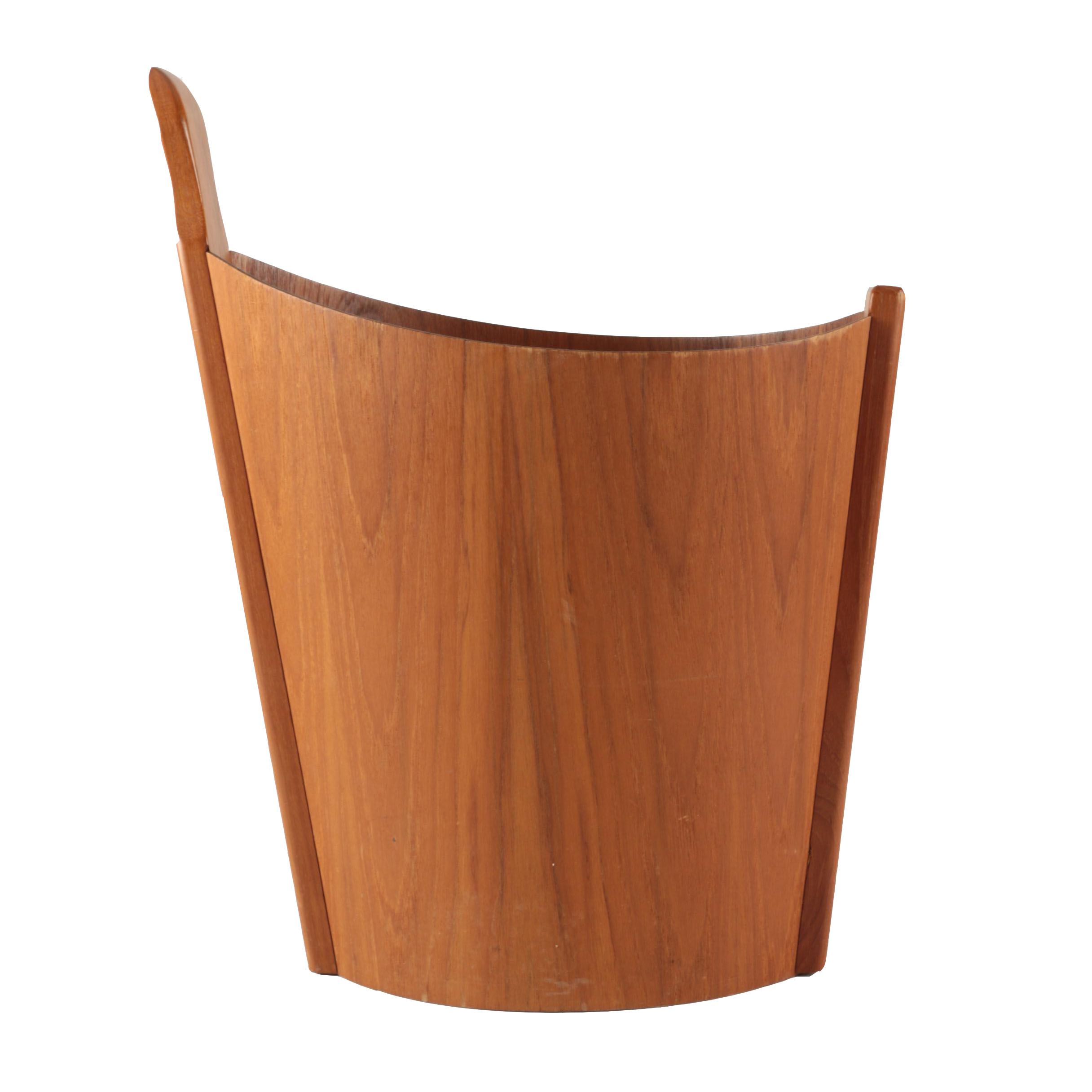 Danish Modern Teak Waste Bin After PS Heggen