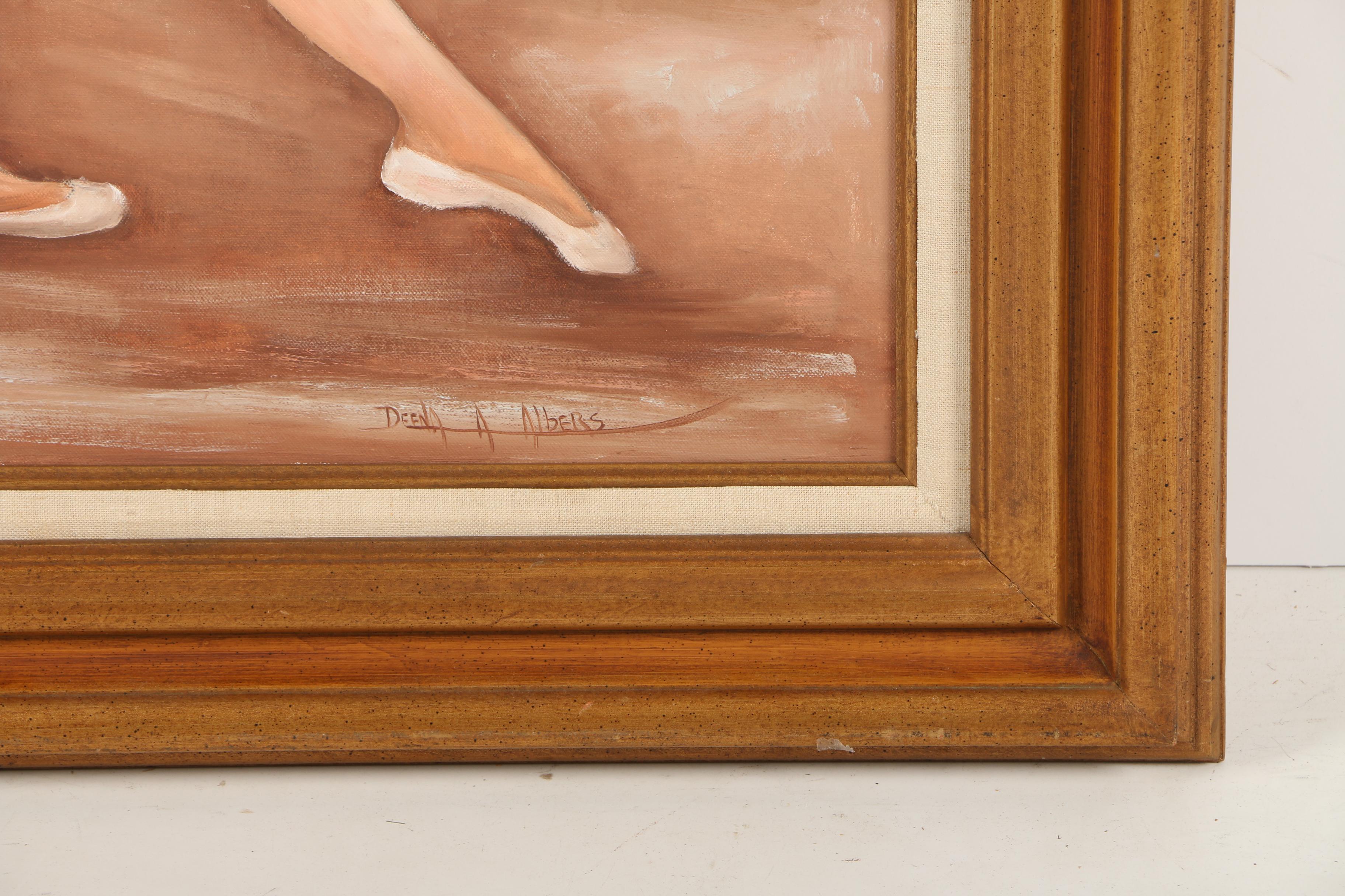 Deena A. Albers Oil Painting of a Young Ballerina