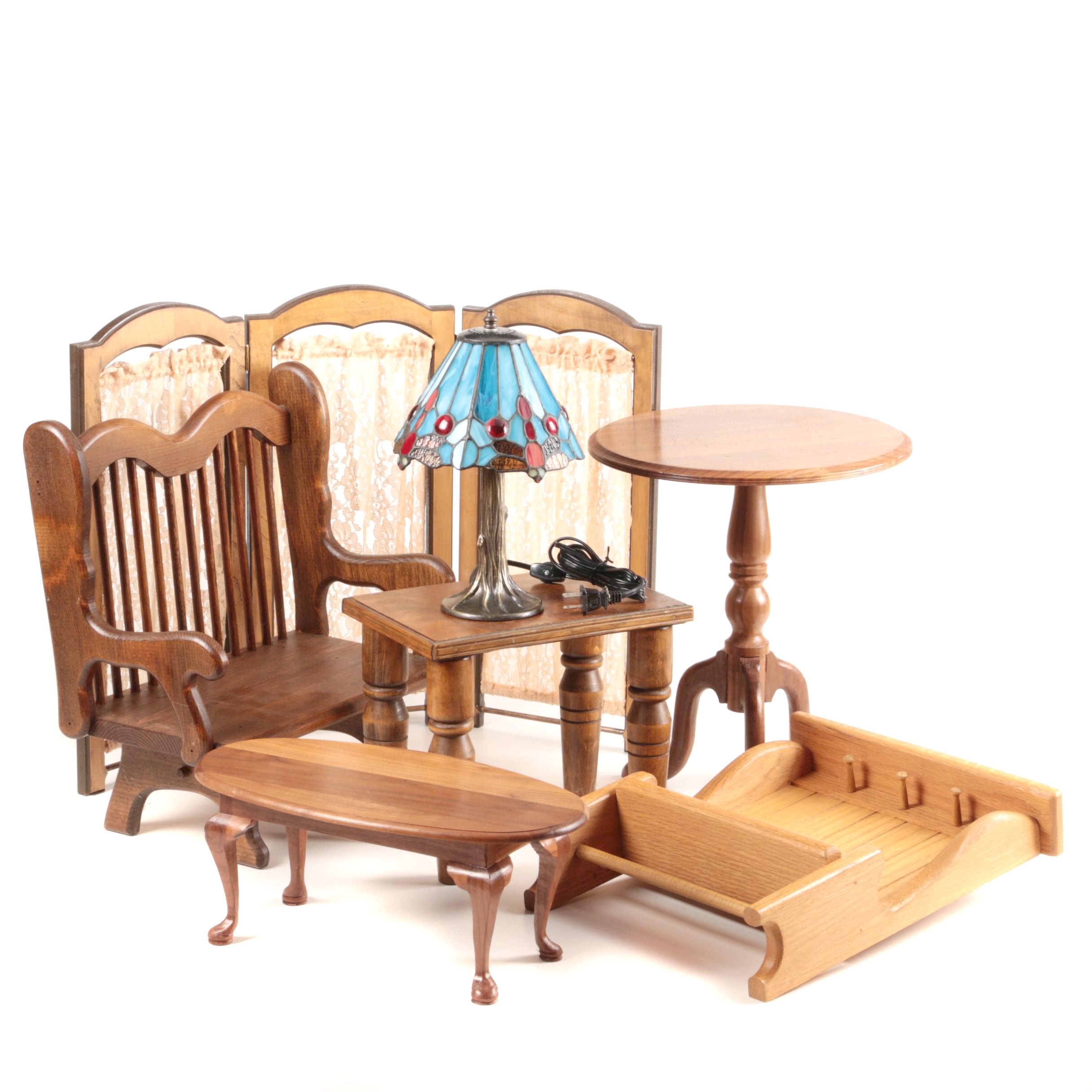 Hand Made Wooden Doll Furniture Including Paul Dunning