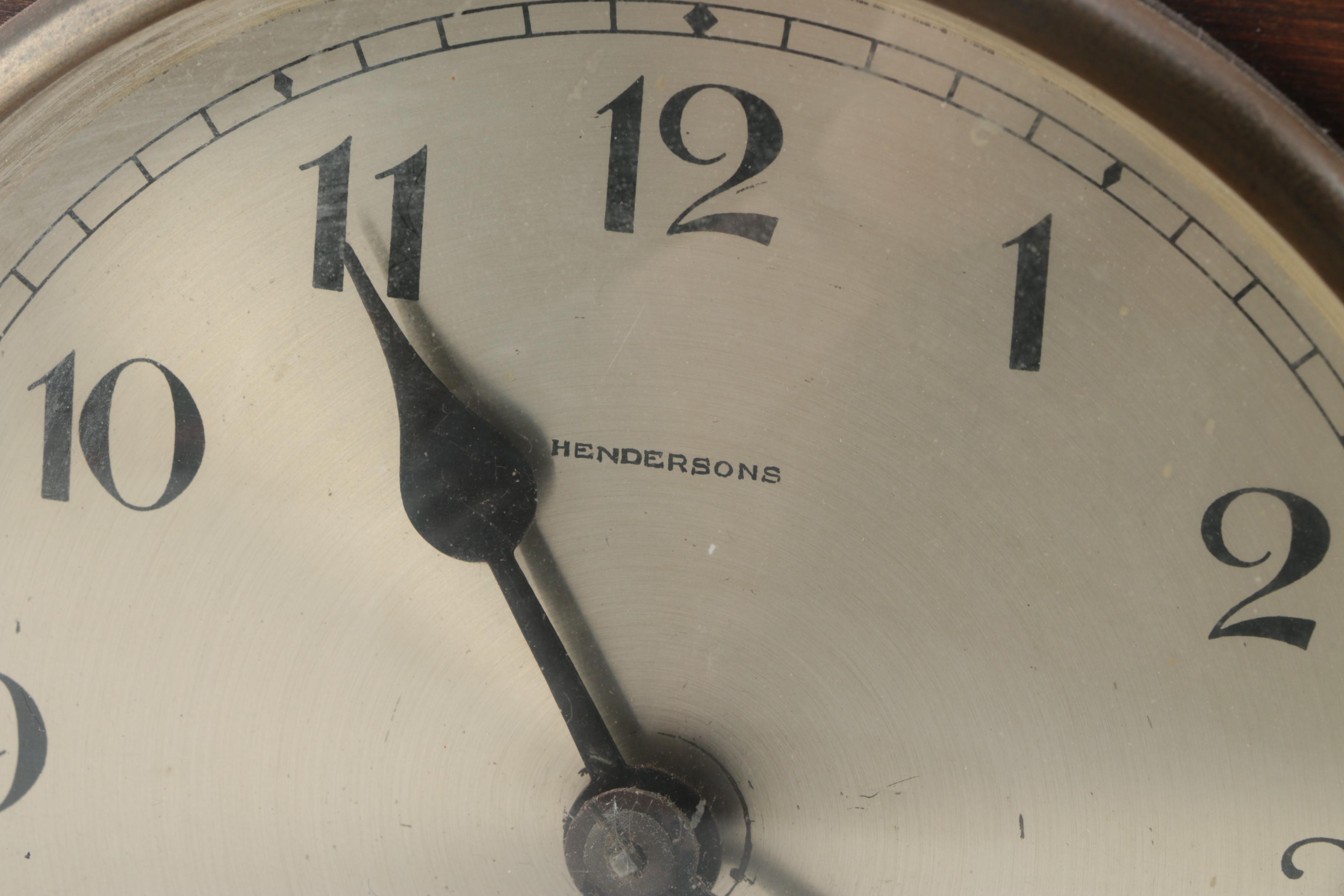 Vintage Hendersons Tambour Mantel Clock