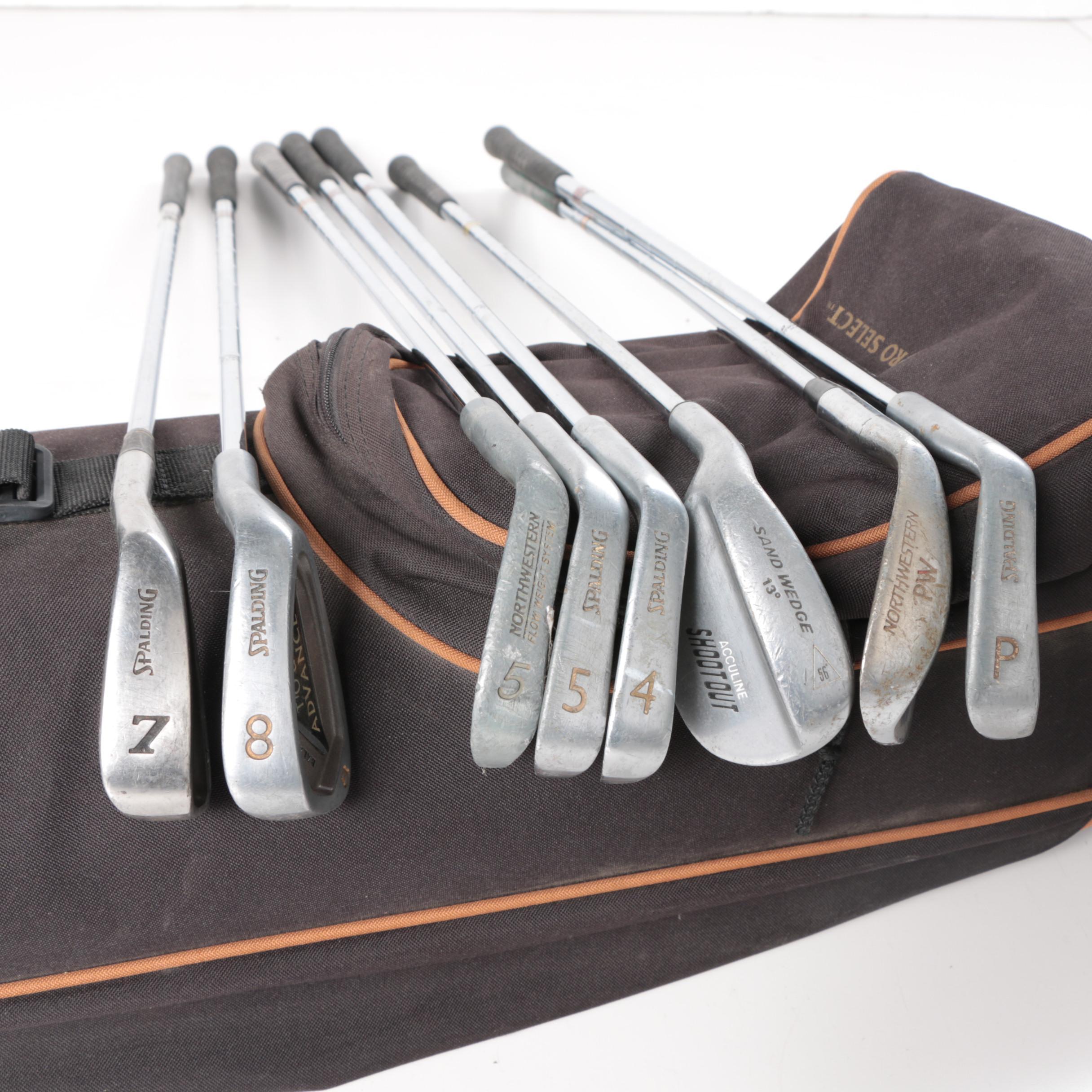 Two Golf Bags of Assorted Clubs