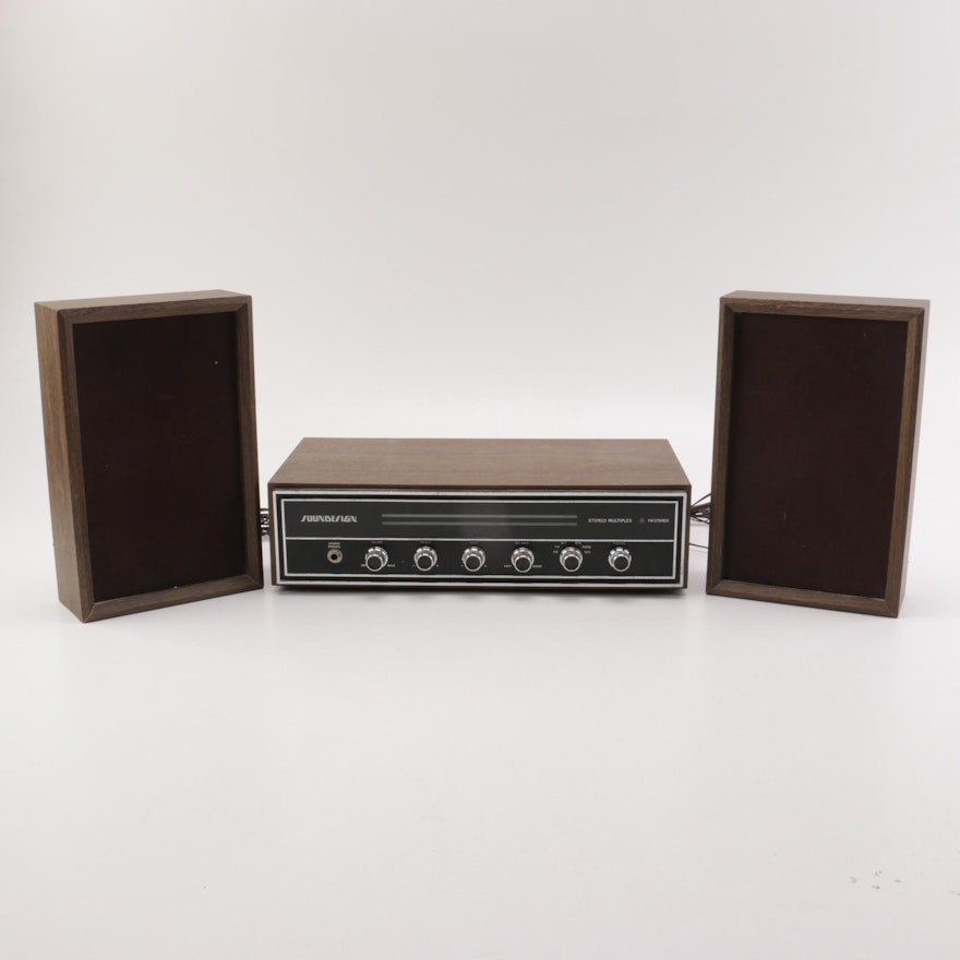 Soundesign Stereo Multiplex Receiver and Speakers