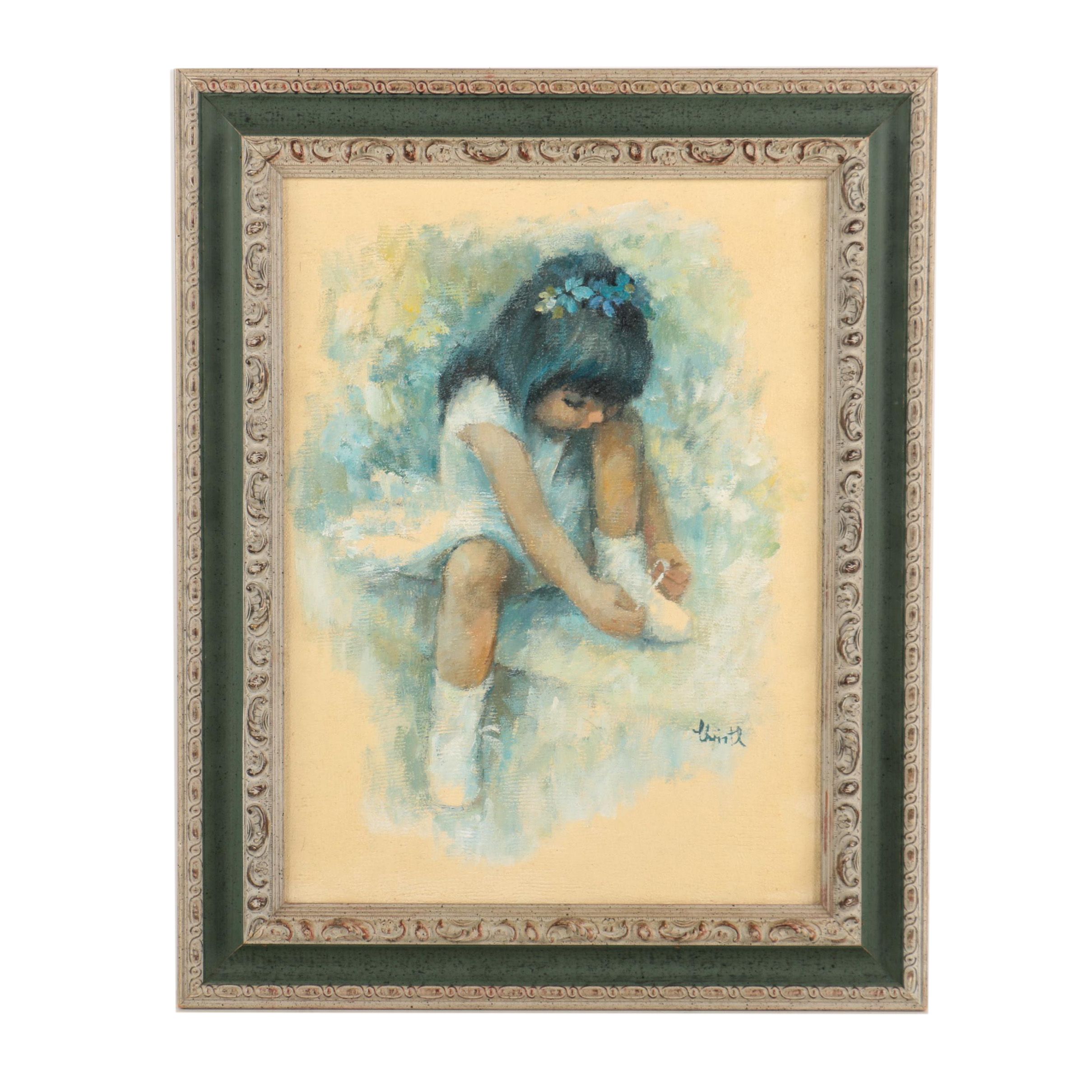 Christl Hansen Painting of a Young Girl