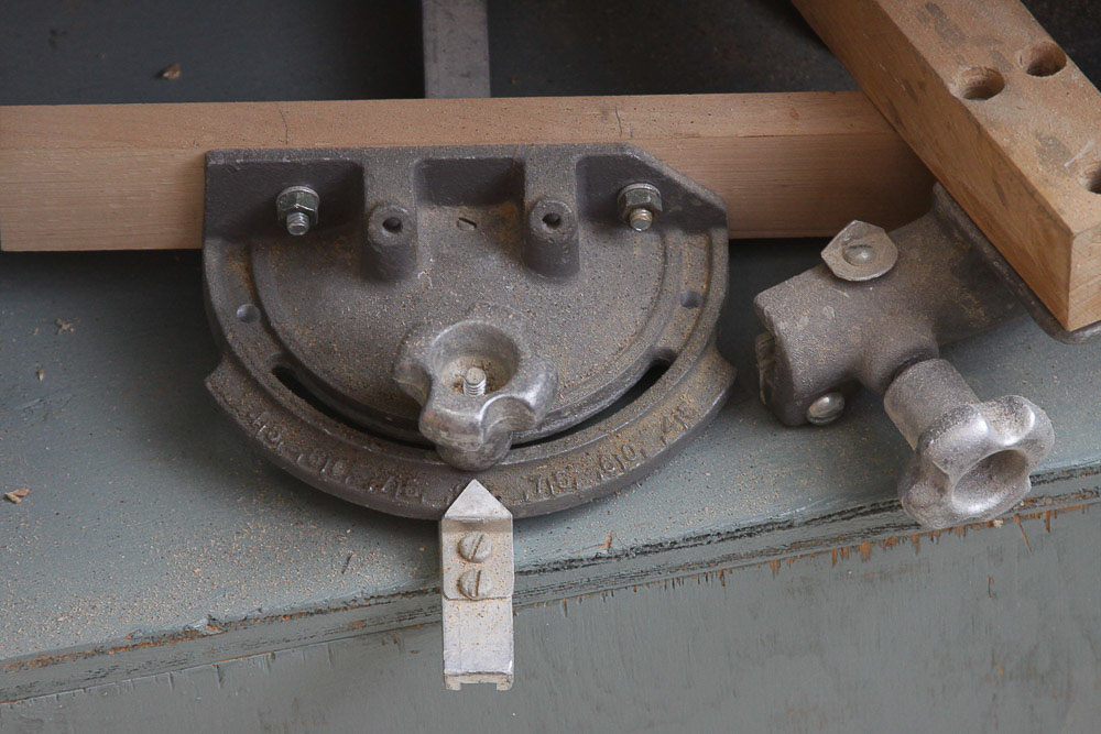 Vintage Powr-Kraft Bench Grinder and Band Saw with Cabinet