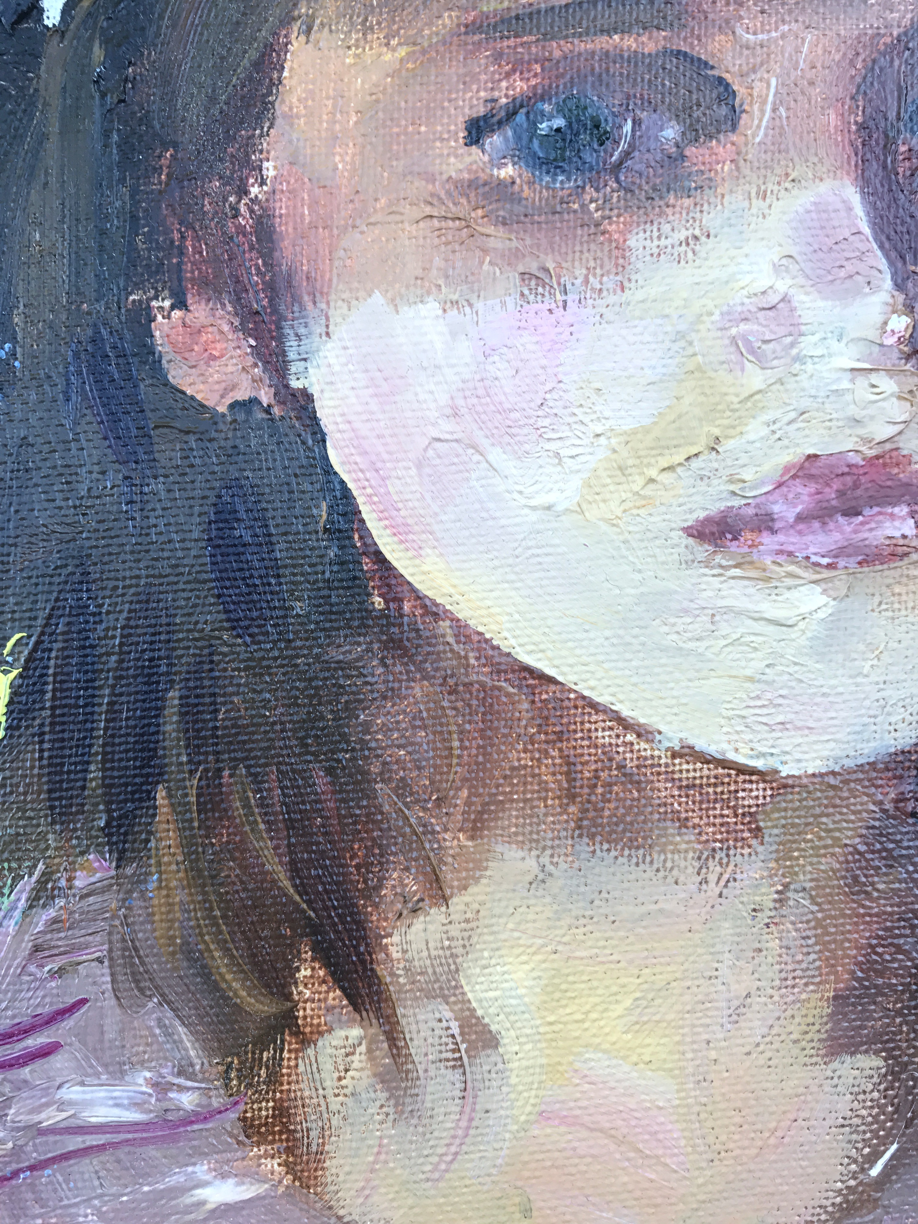 Murat Kaboulov Portrait of Girl in Hat