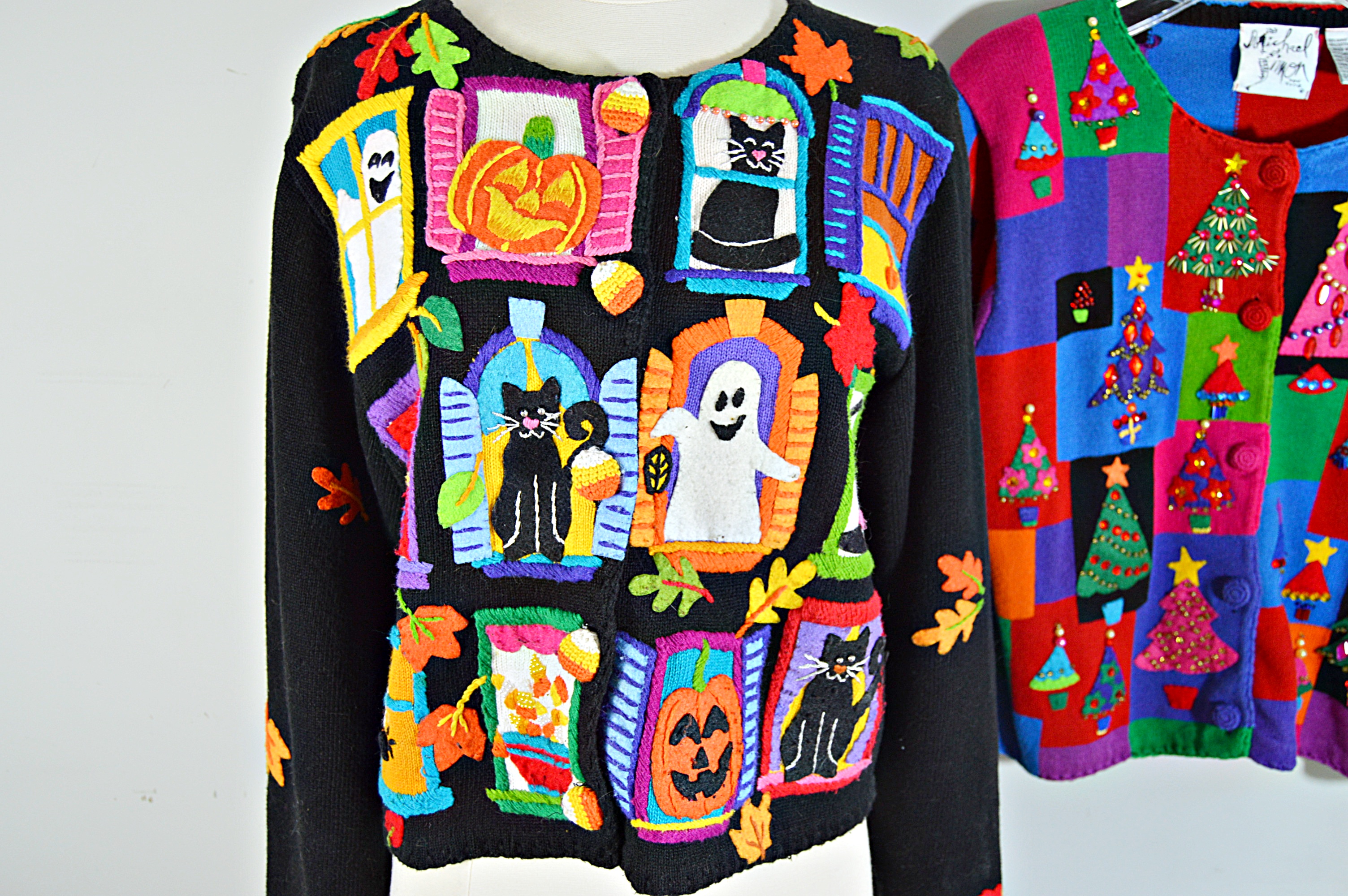 1990s Michael Simon Holiday Sweaters