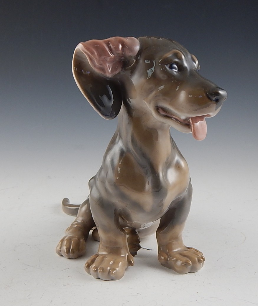 Early Royal Copenhagen Dachshund Figurine