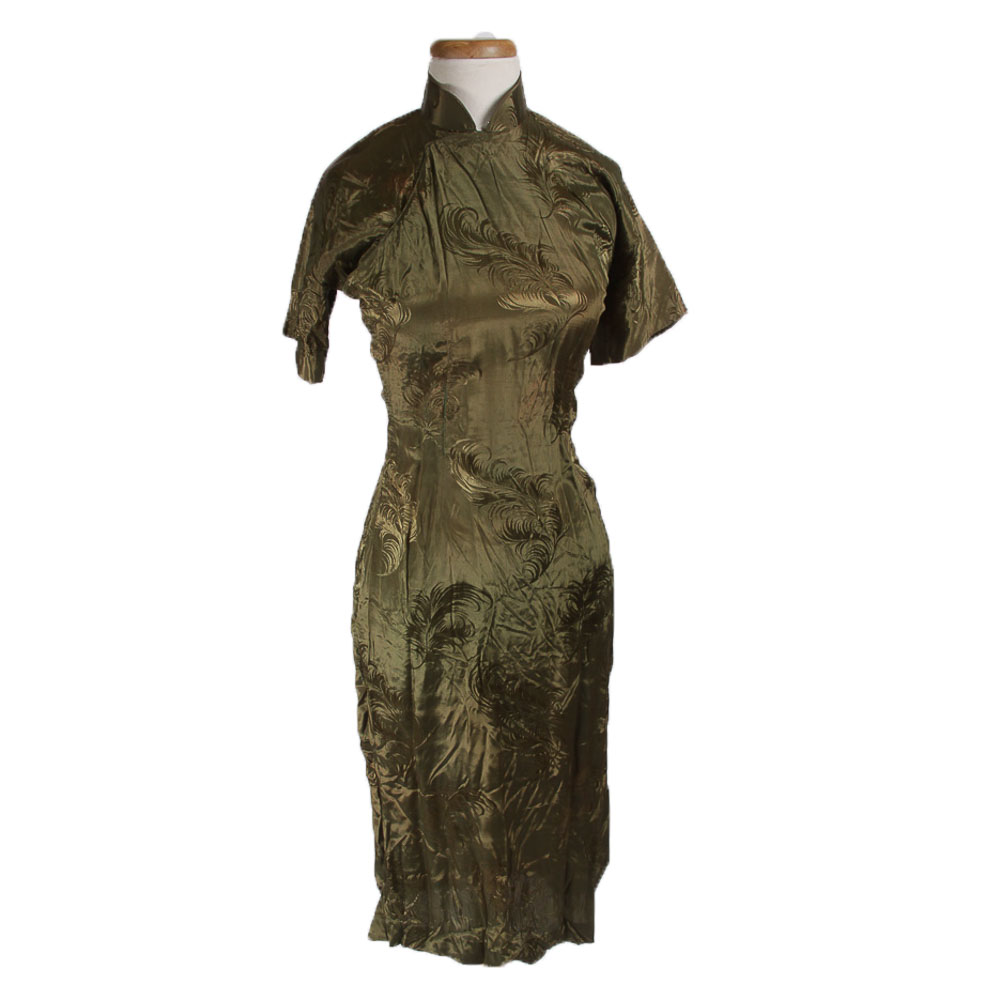 Vintage Vietnamese Silk-Blend Dress