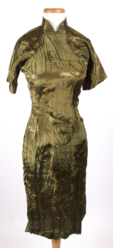 Vintage Vietnamese Silk-Blend Dress