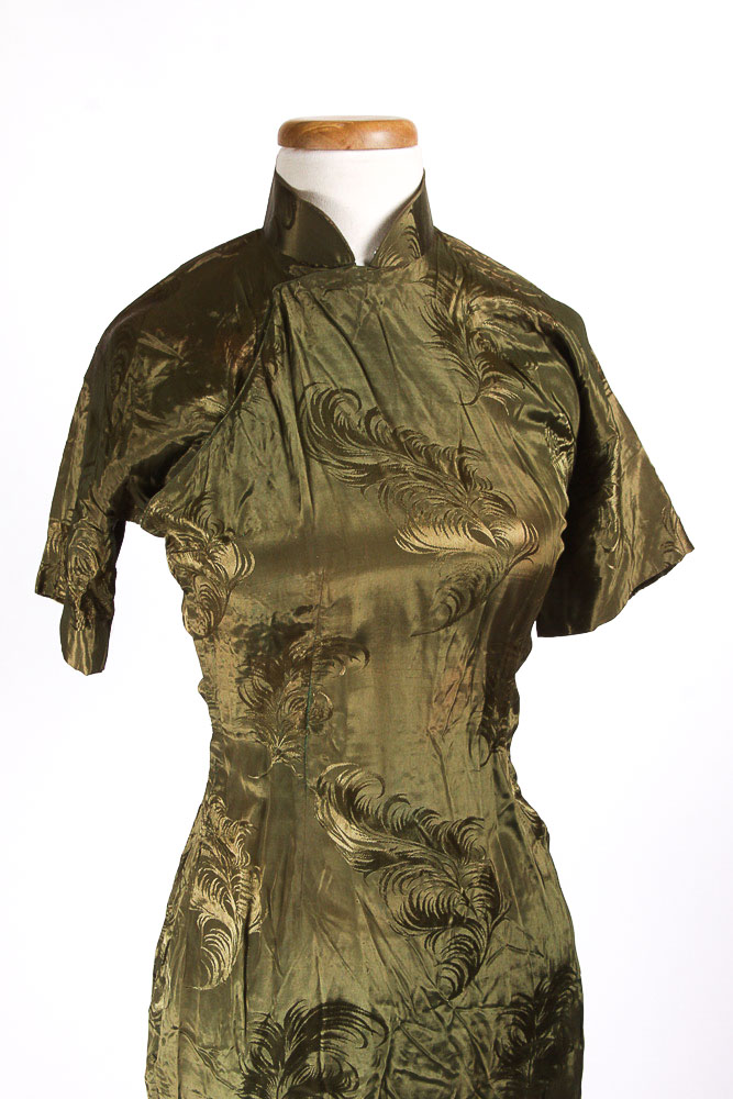 Vintage Vietnamese Silk-Blend Dress