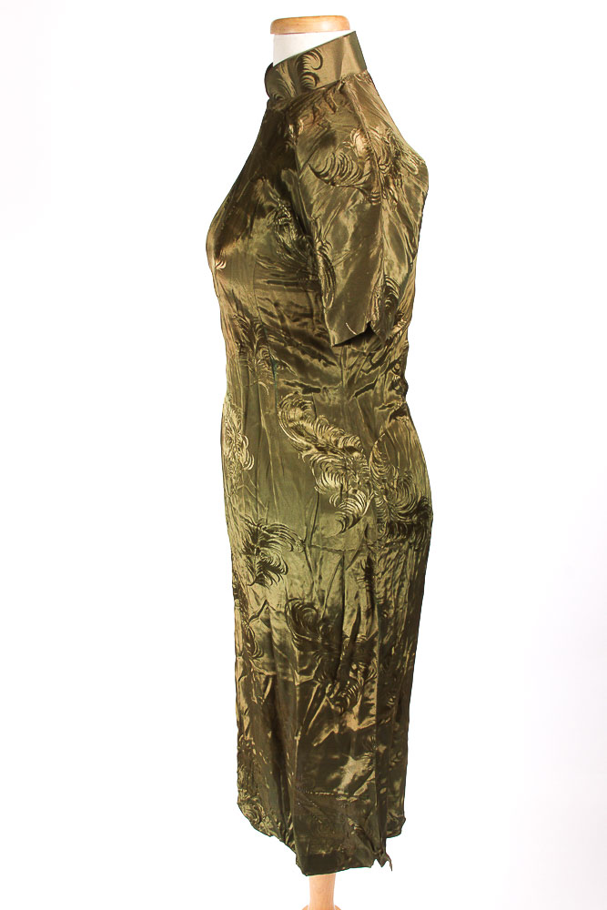 Vintage Vietnamese Silk-Blend Dress