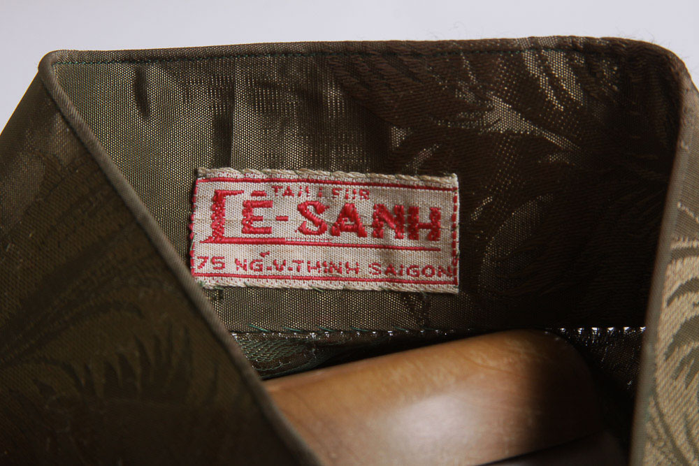 Vintage Vietnamese Silk-Blend Dress