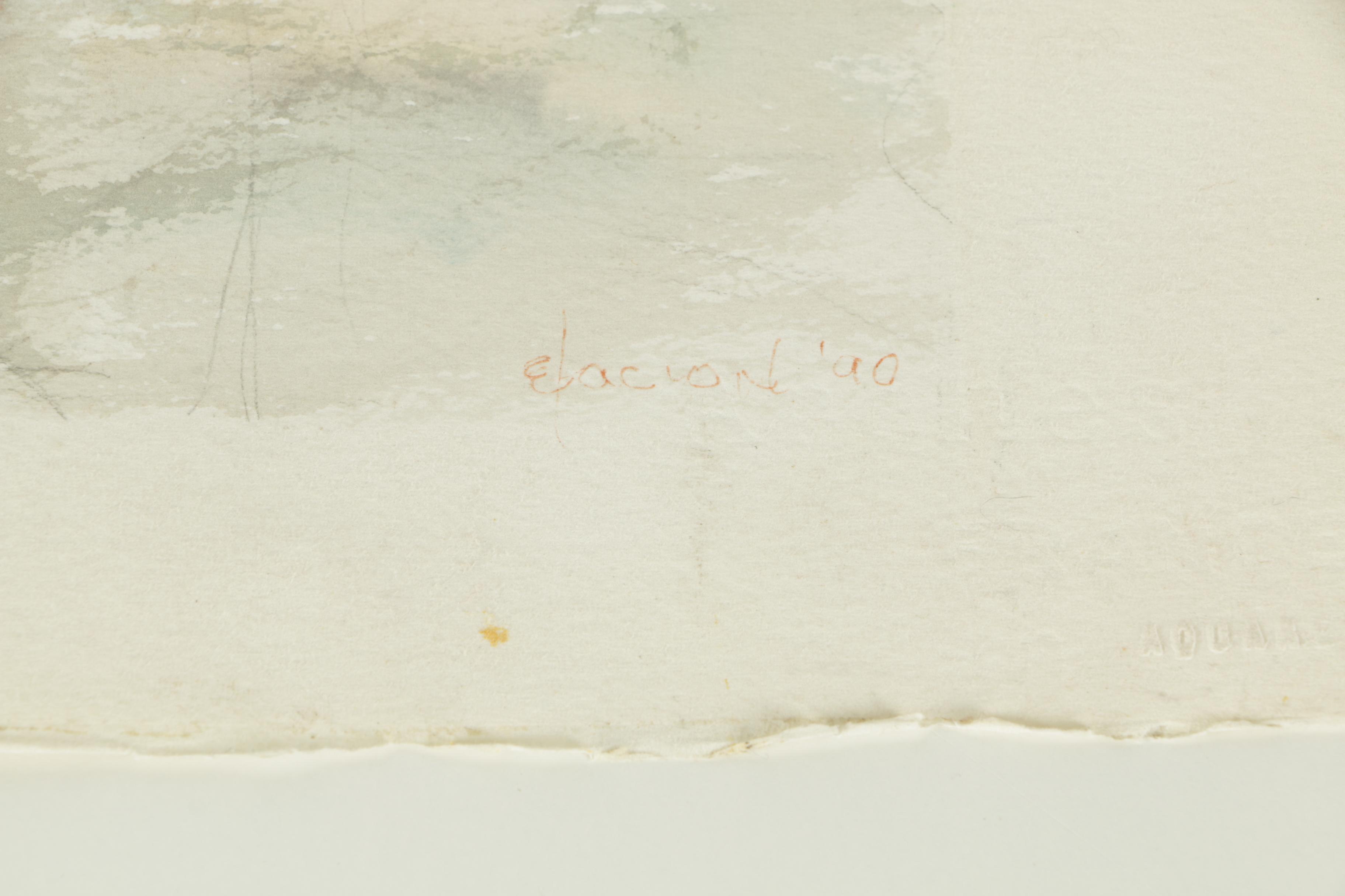 Elacion Watercolor Painting on Paper of Nativity Scene