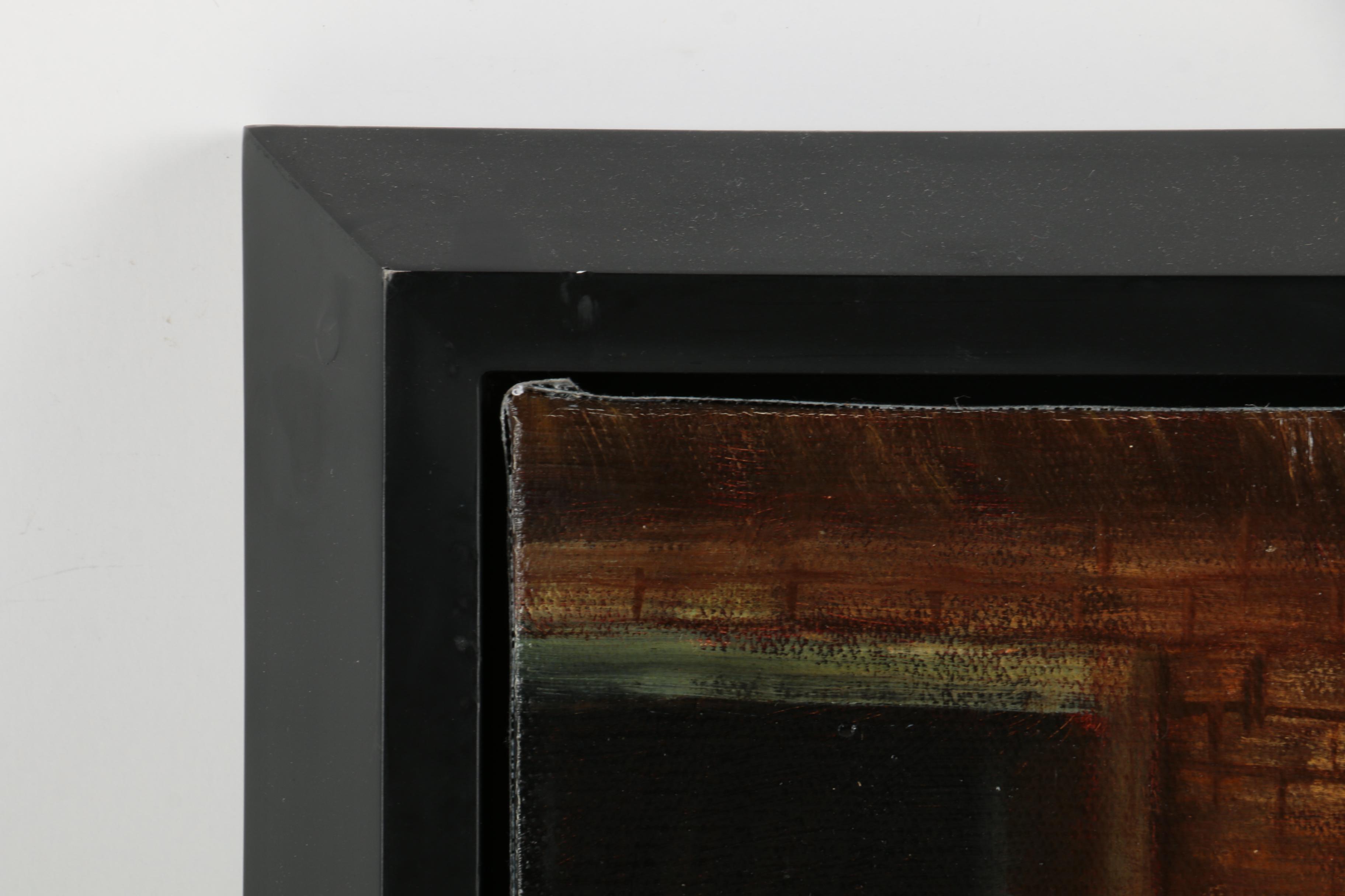 S. Richards Oil Painting of a Pig